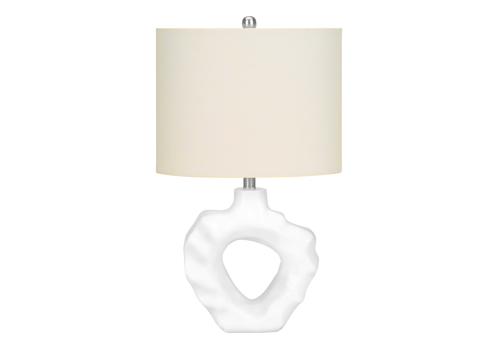 LUMINAIRE - 25"H LAMPE DE TABLE CREME RESINE / IVOIRE – I 9727.