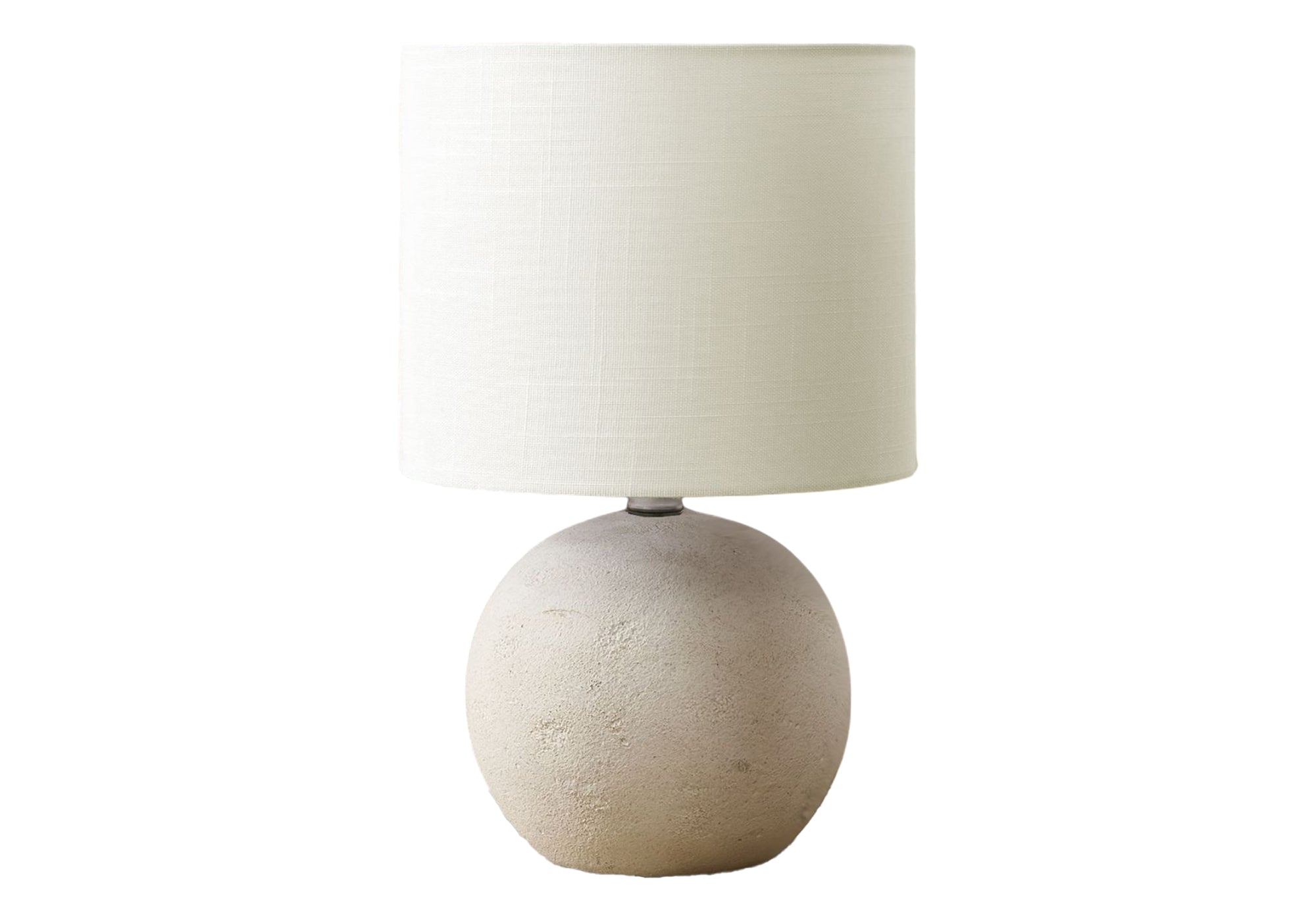 LUMINAIRE - 16"H LAMPE DE TABLE IVOIRE BETON / IVOIRE – I 9851