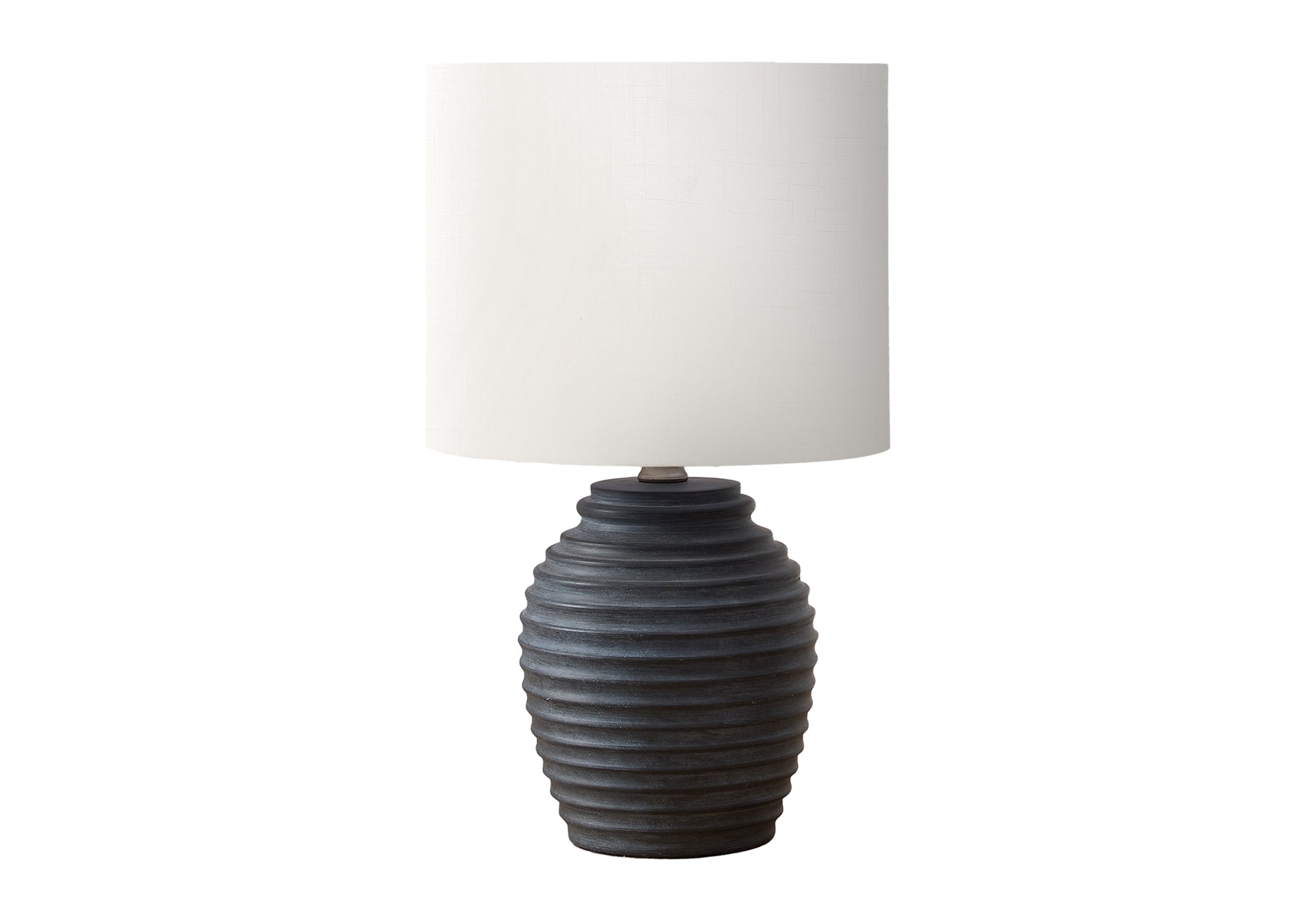 LUMINAIRE - 17"H LAMPE DE TABLE NOIR RESINE / IVOIRE – I 9863