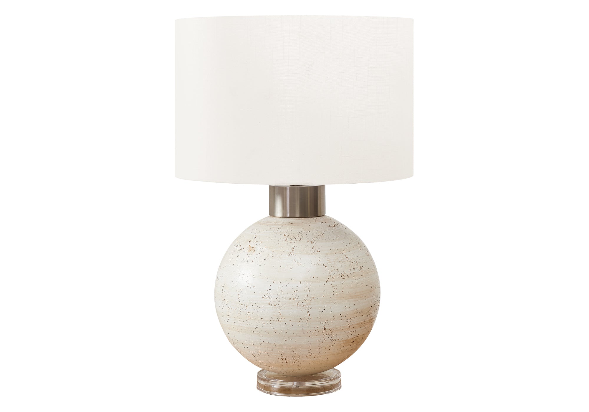 LUMINAIRE - 27"H LAMPE DE TABLE BEIGE RESINE / IVOIRE – I 9929