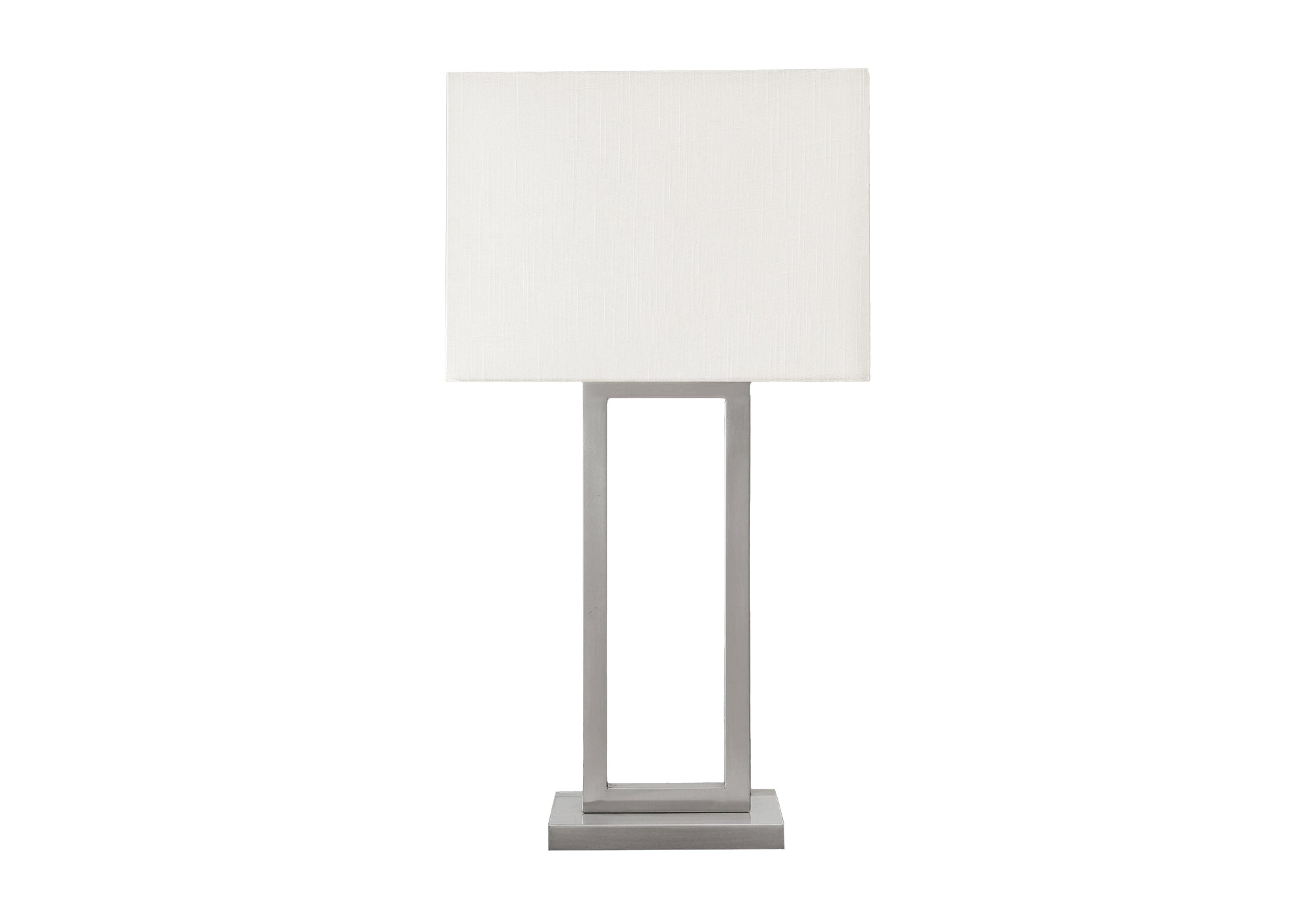 LUMINAIRE - 28"H LAMPE DE TABLE NICKEL METAL/ IVOIRE/ USB – I 9951