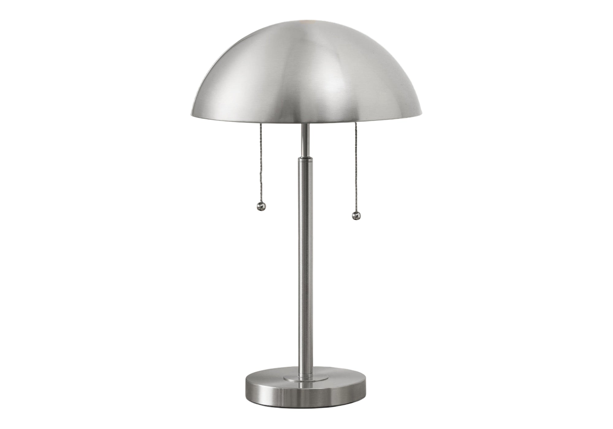 LUMINAIRE - 20"H LAMPE DE TABLE ARGENT METAL – I 9954