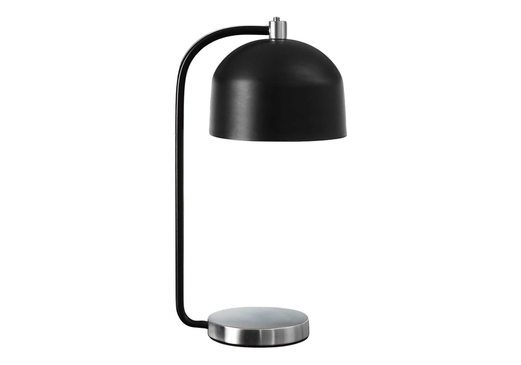 LUMINAIRE - 18"H LAMPE DE TABLE NOIR / ARGENT METAL – I 9955