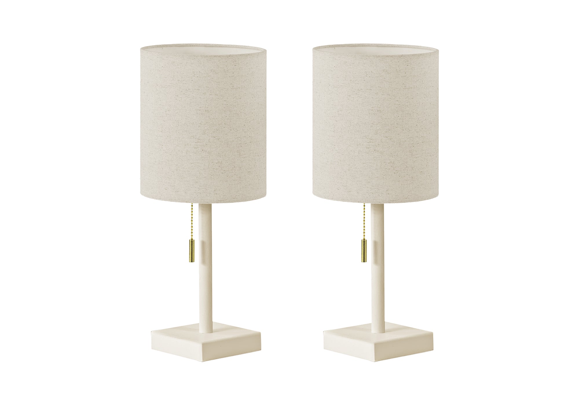 LUMINAIRE - 2MCX / 17"H LAMPE DE TABLE CREME / BEIGE / USB – I 9961