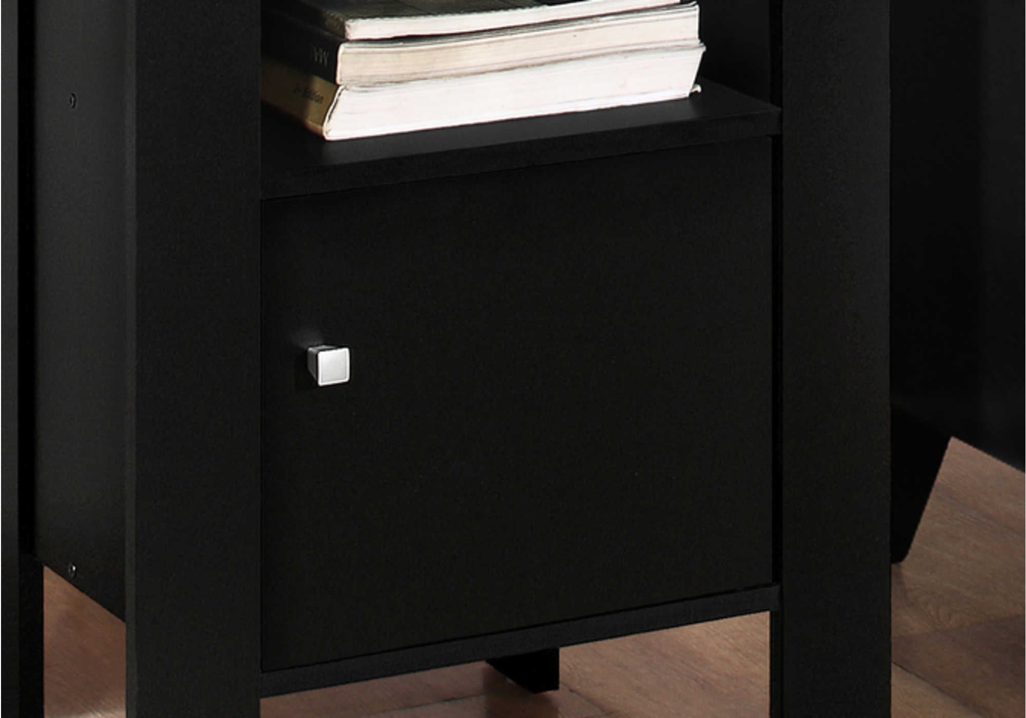 TABLE DE CHEVET - TABLE DE CHEVET NOIR / DESSUS GRIS – I 2134.