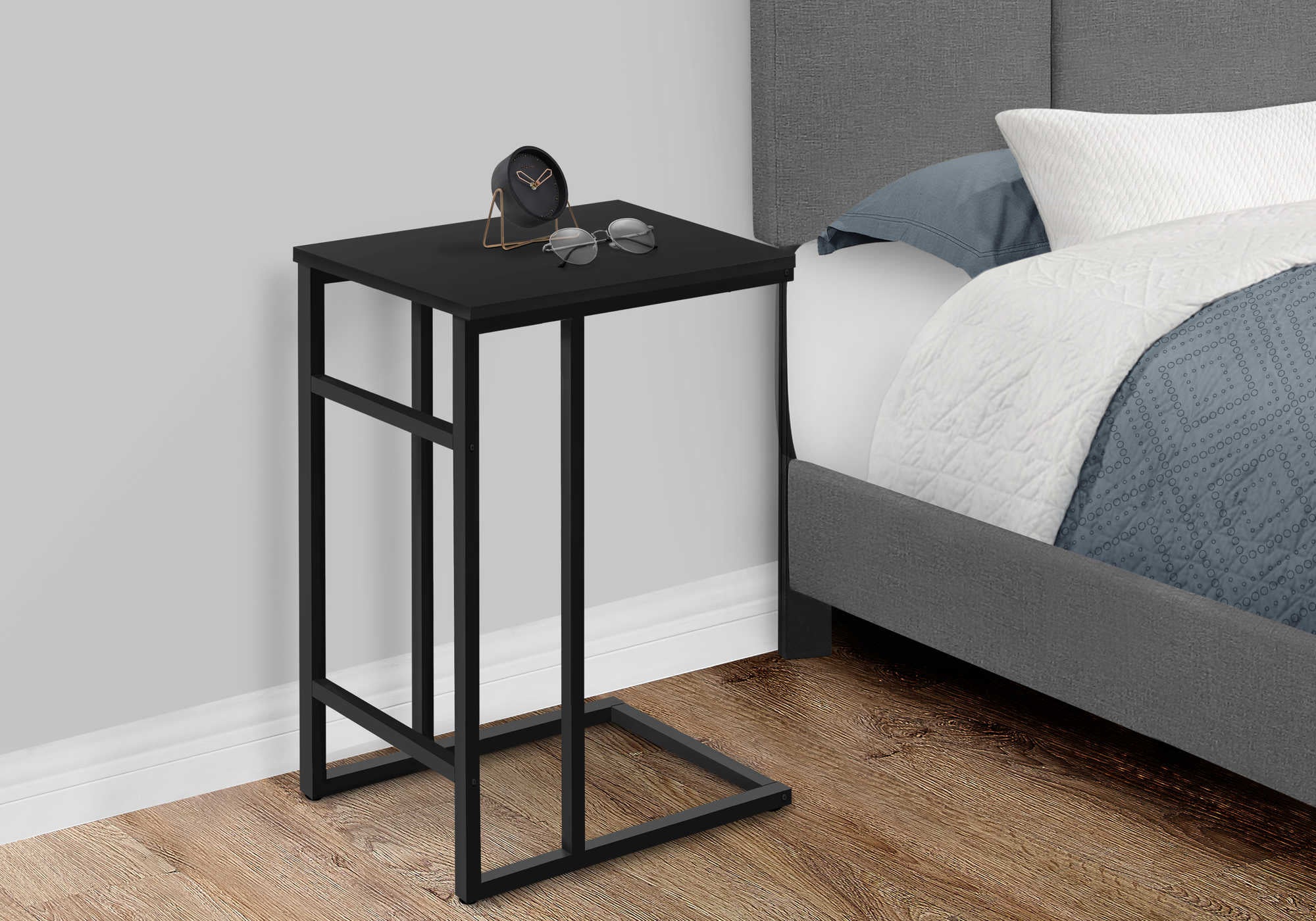 TABLE DE CHEVET - 24"H / NOIR / METAL NOIR – I 2170.