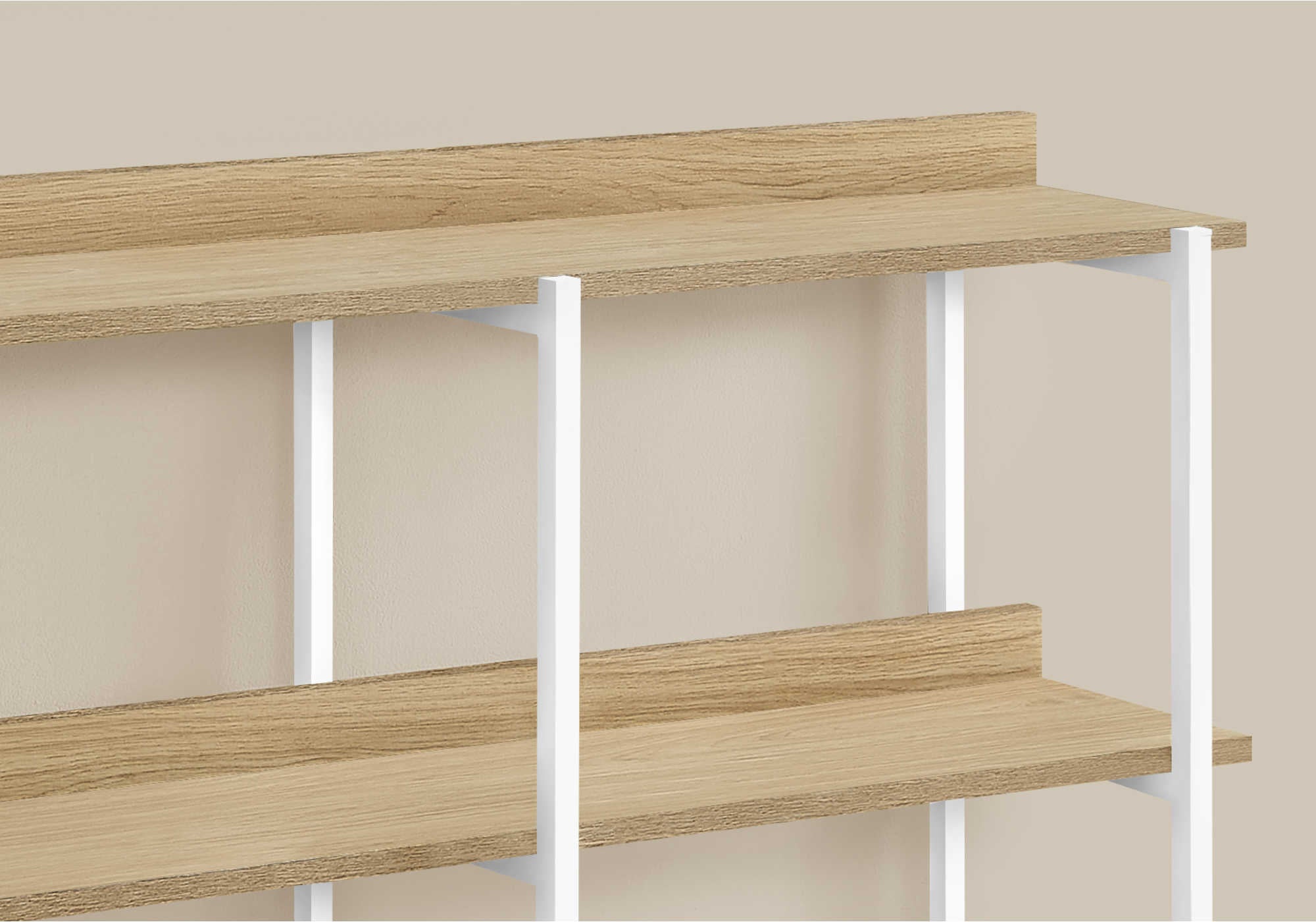 TABLE D'APPOINT - 48"L / CONSOLE NATUREL / METAL BLANC – I 2222.