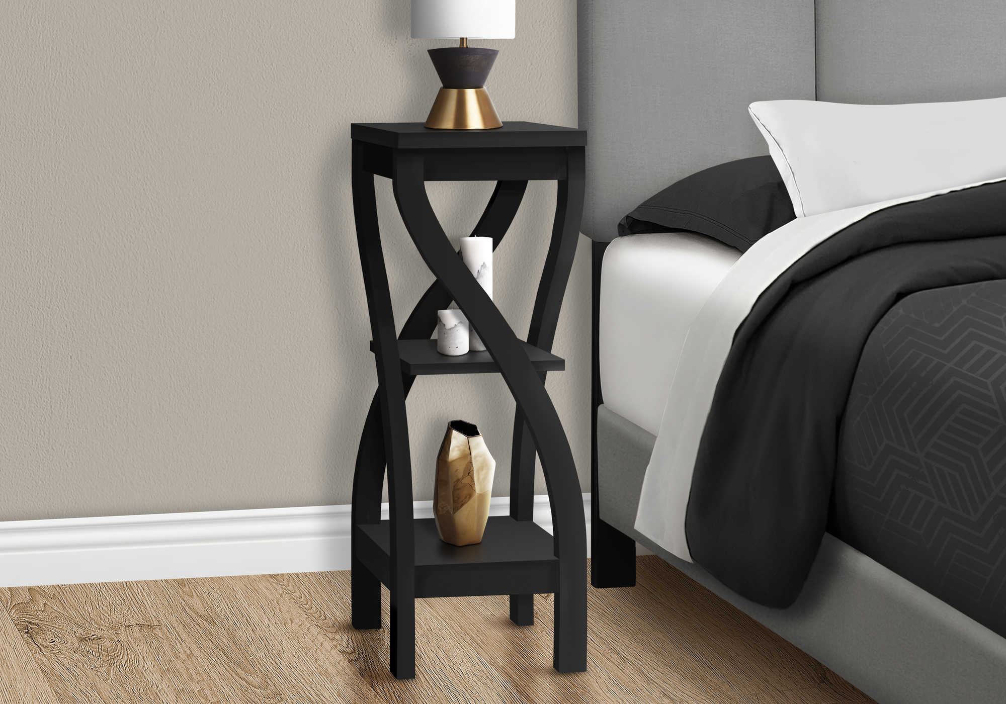 Image of nightstand - 32"h / black i 2414.