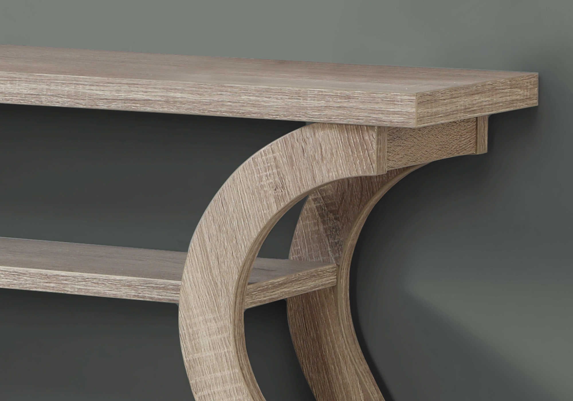 TABLE D'APPOINT - 47"L / CONSOLE D'ENTREE TAUPE FONCE – I 2446.