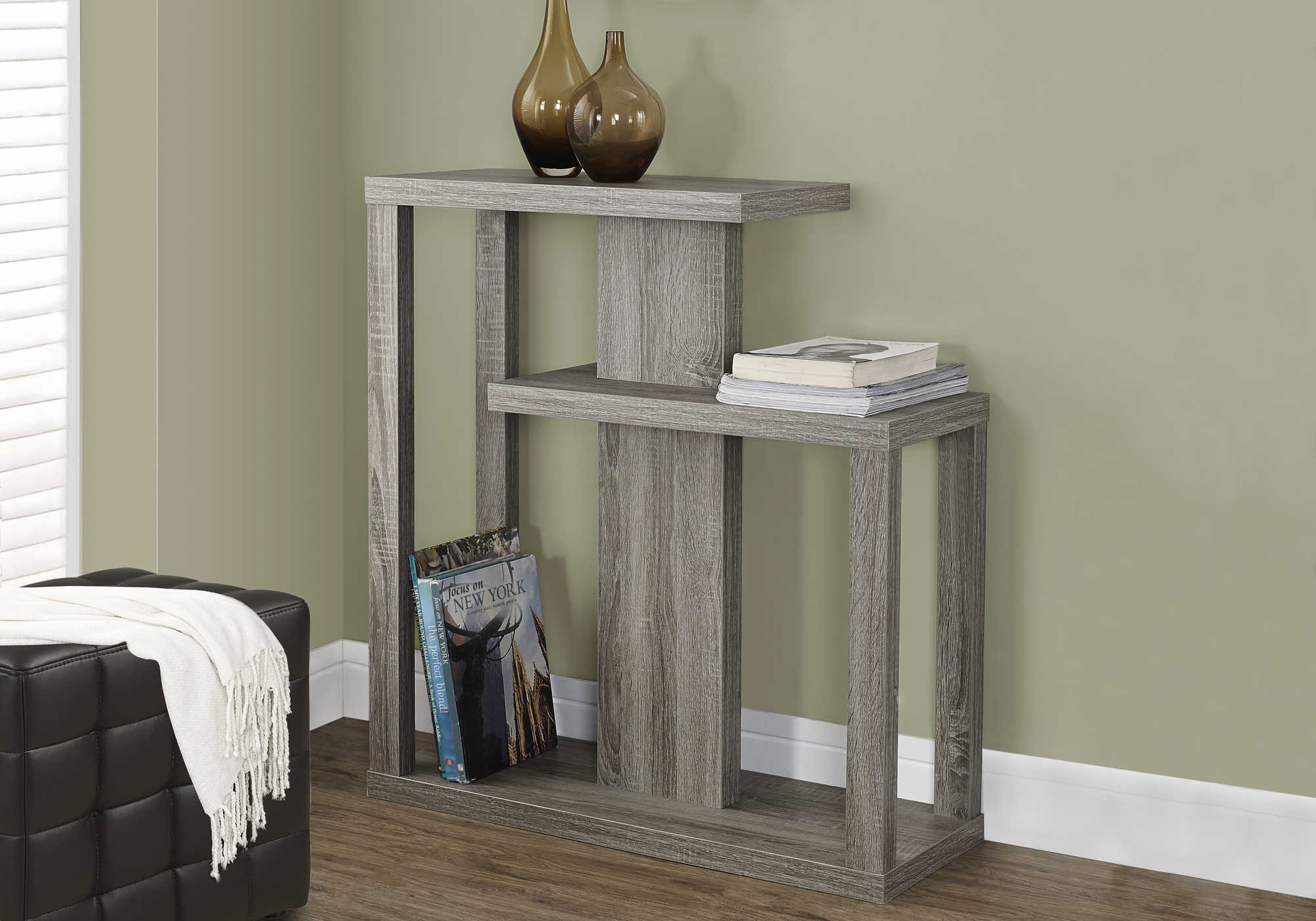 TABLE D'APPOINT - 32"L / CONSOLE D'ENTREE TAUPE FONCE – I 2472.