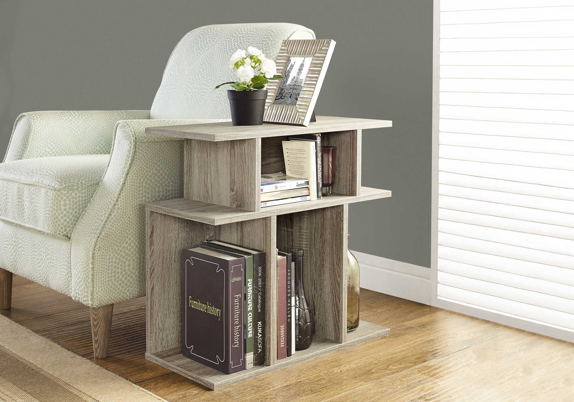 TABLE DE CHEVET - 24"H / TAUPE FONCE – I 2476.