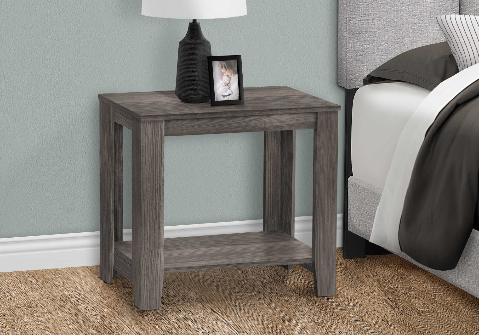 TABLE DE CHEVET - GRIS – I 3118.