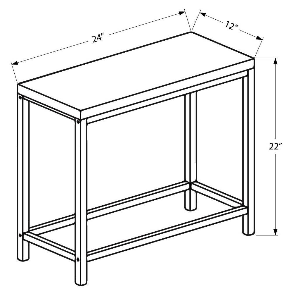 TABLE D'APPOINT - GRIS / DESSUS TUILE BLEU / ARGENT – I 3143