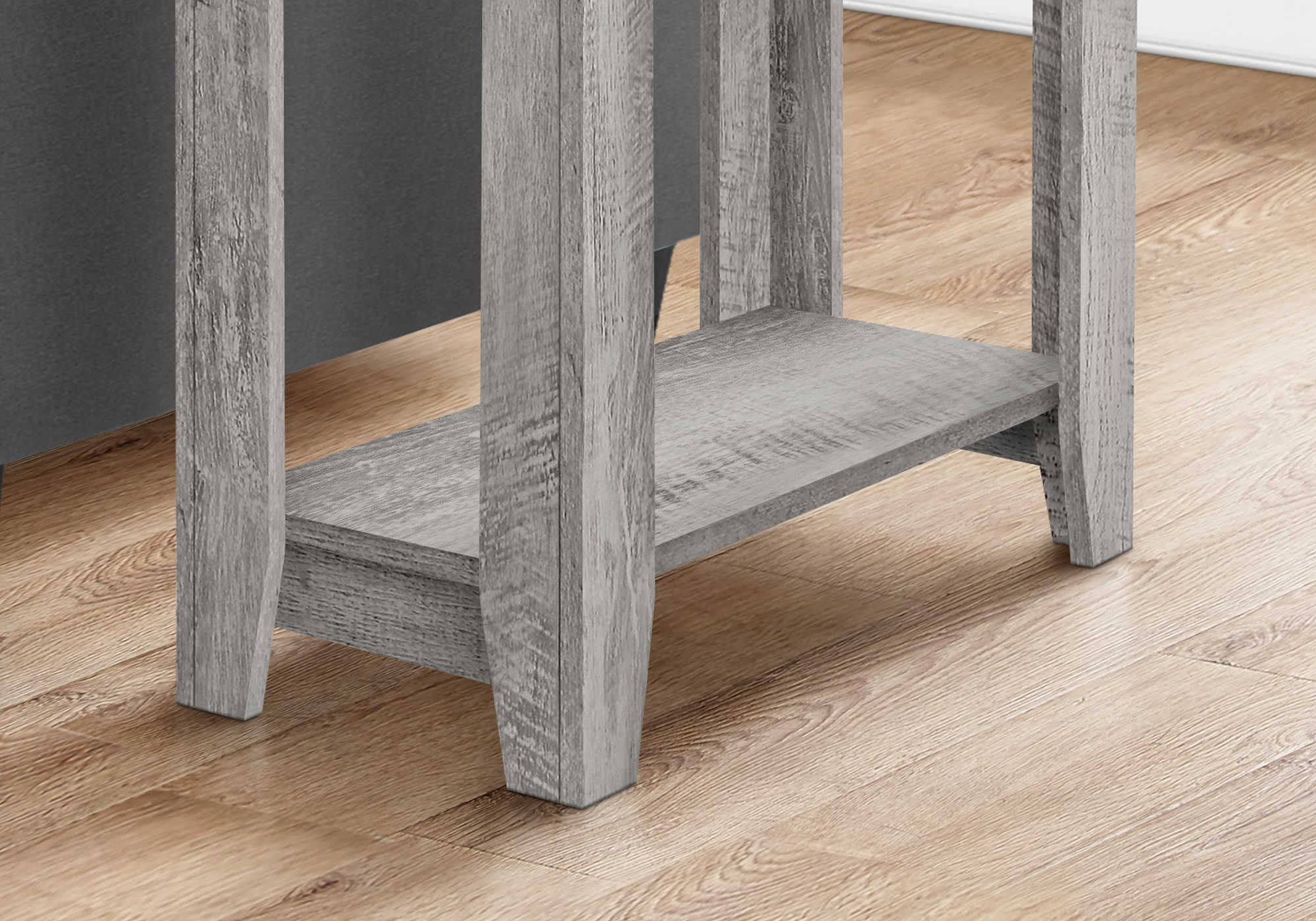 TABLE DE CHEVET - 22"H / GRIS INDUSTRIEL – I 3380.