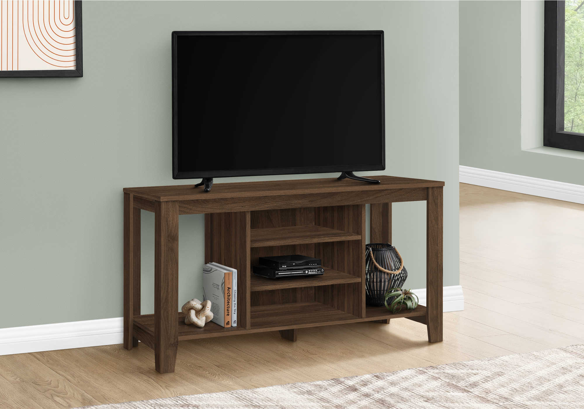 Image of tv stand - 48"l / dark walnut i 3566.