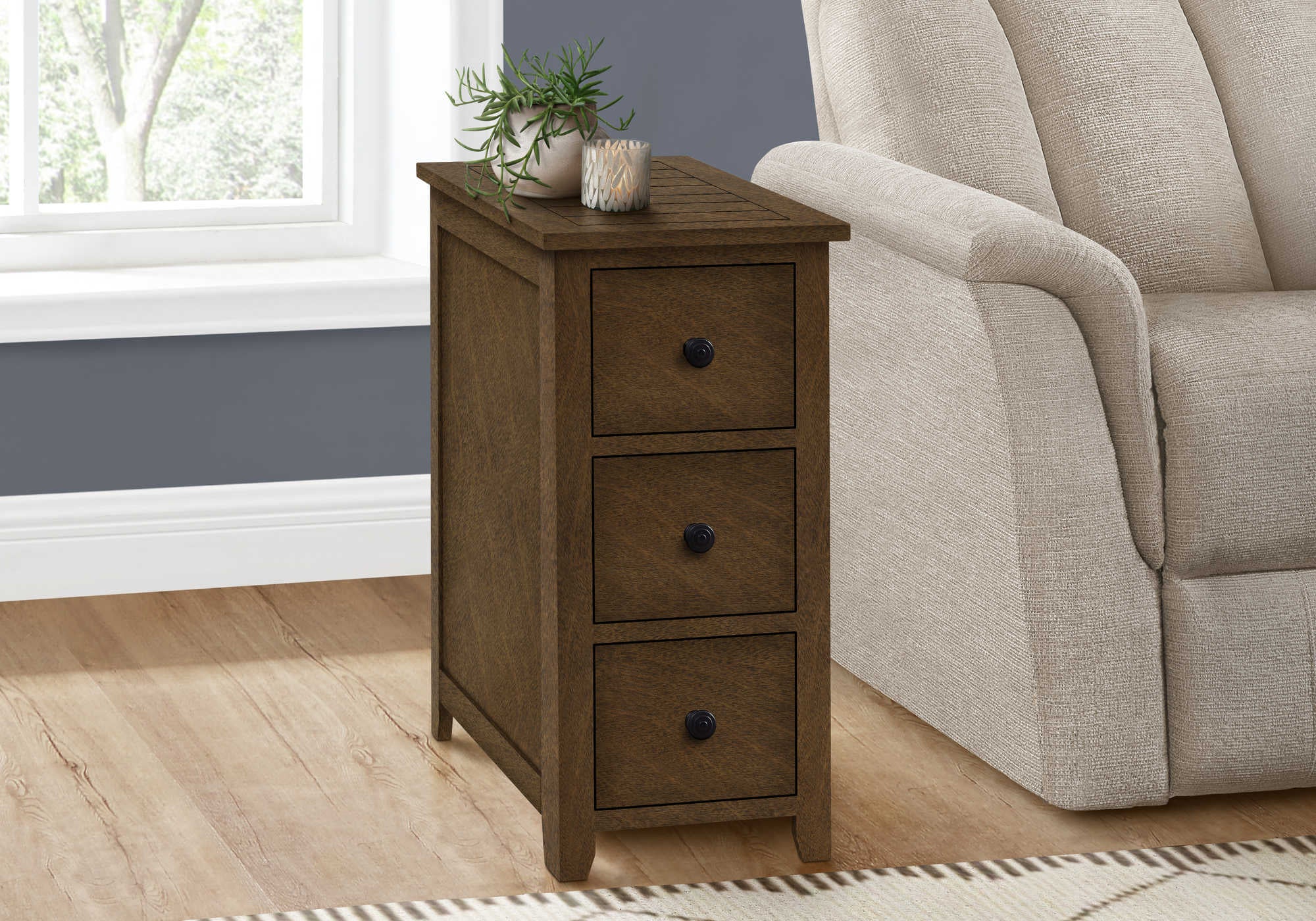 Image of accent table - 24"h / espresso veneer end table  i 3959.