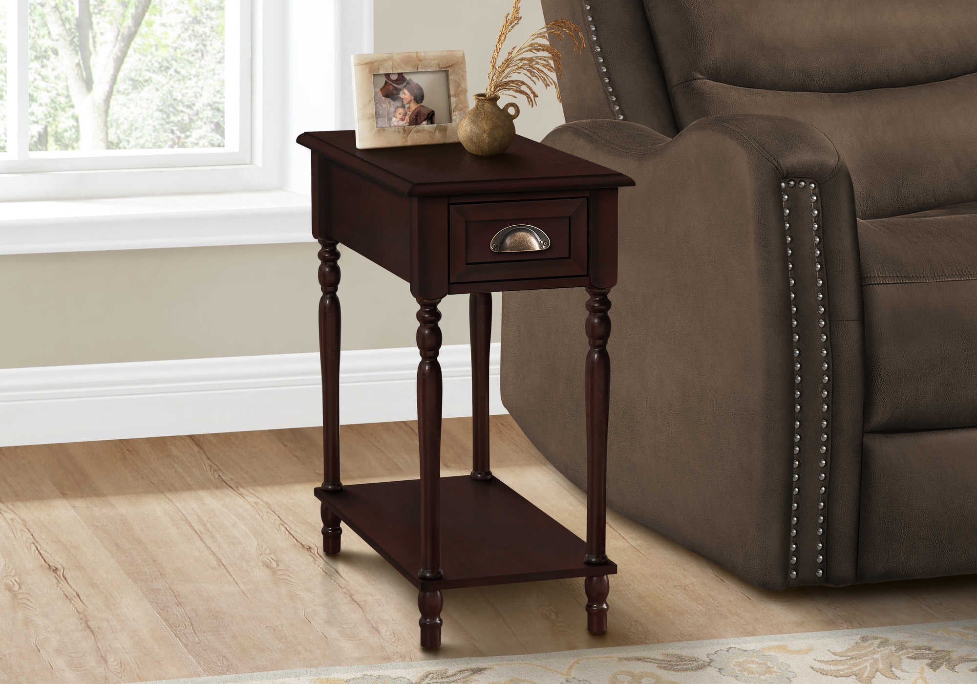 Image of accent table - 24"h / cherry veneer end table  i 3969.