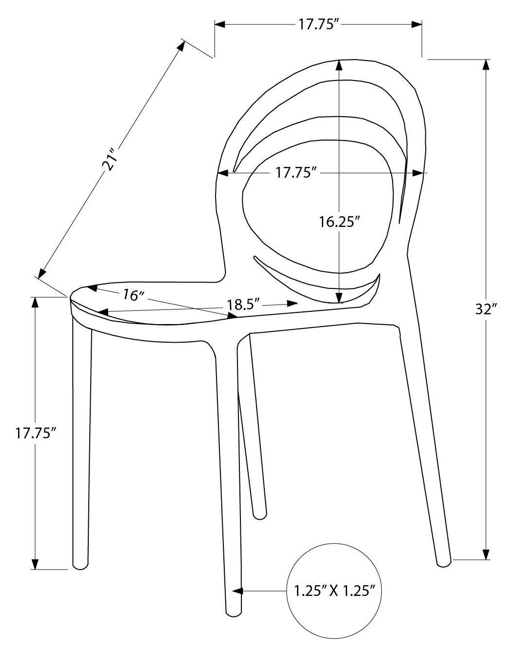 CHAISE D’EXTERIEUR - CHAISE EMPILABLE TAUPE / 4PCS – I 4007
