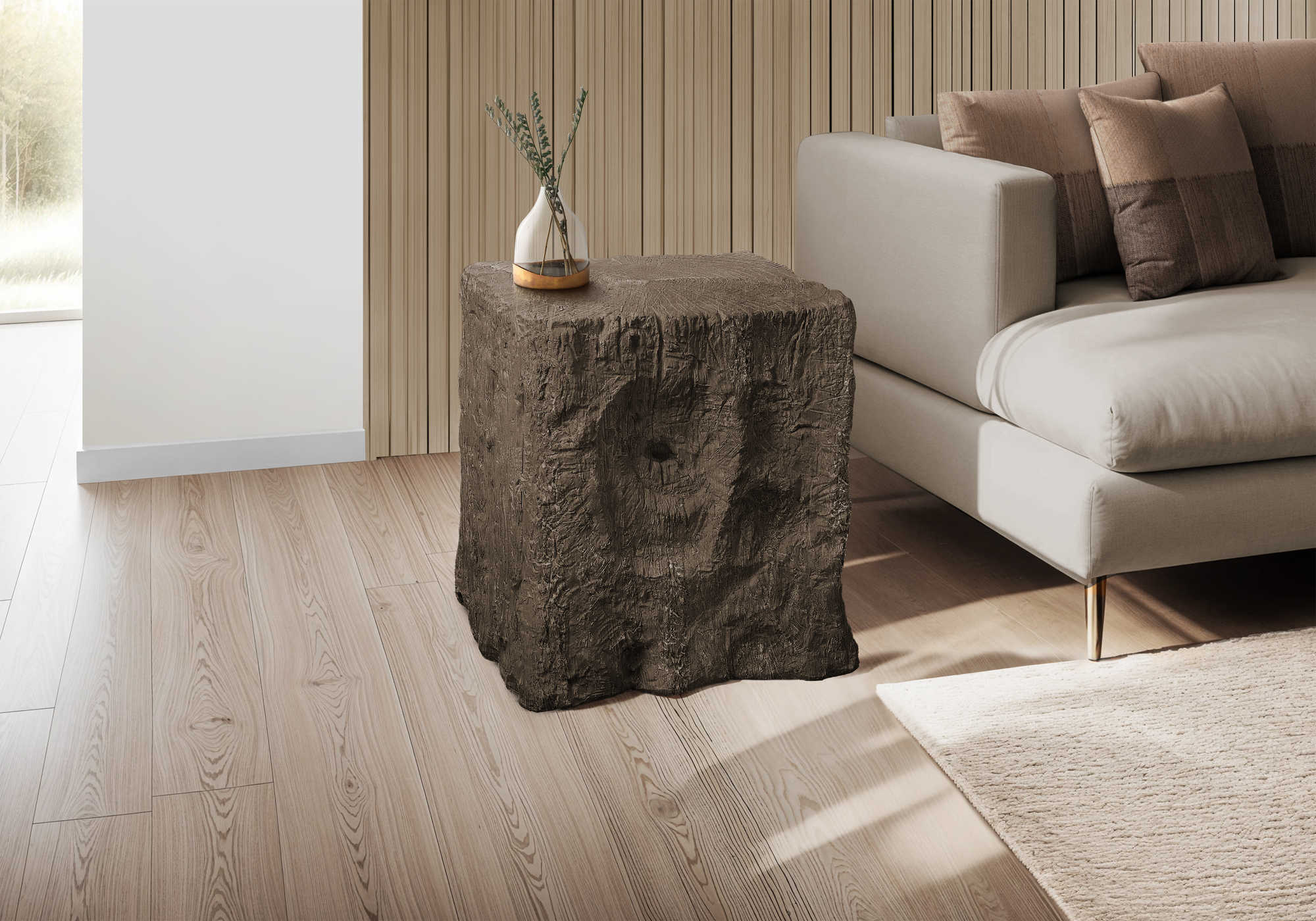 TABLE D'APPOINT - 25"H / INTERIEUR OU EXTERIEUR NOYER – I 4113
