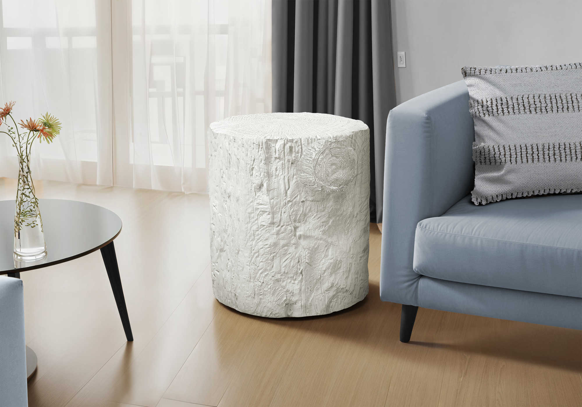 TABLE D'APPOINT - 25"H / INTERIEUR OU EXTERIEUR BLANC – I 4121