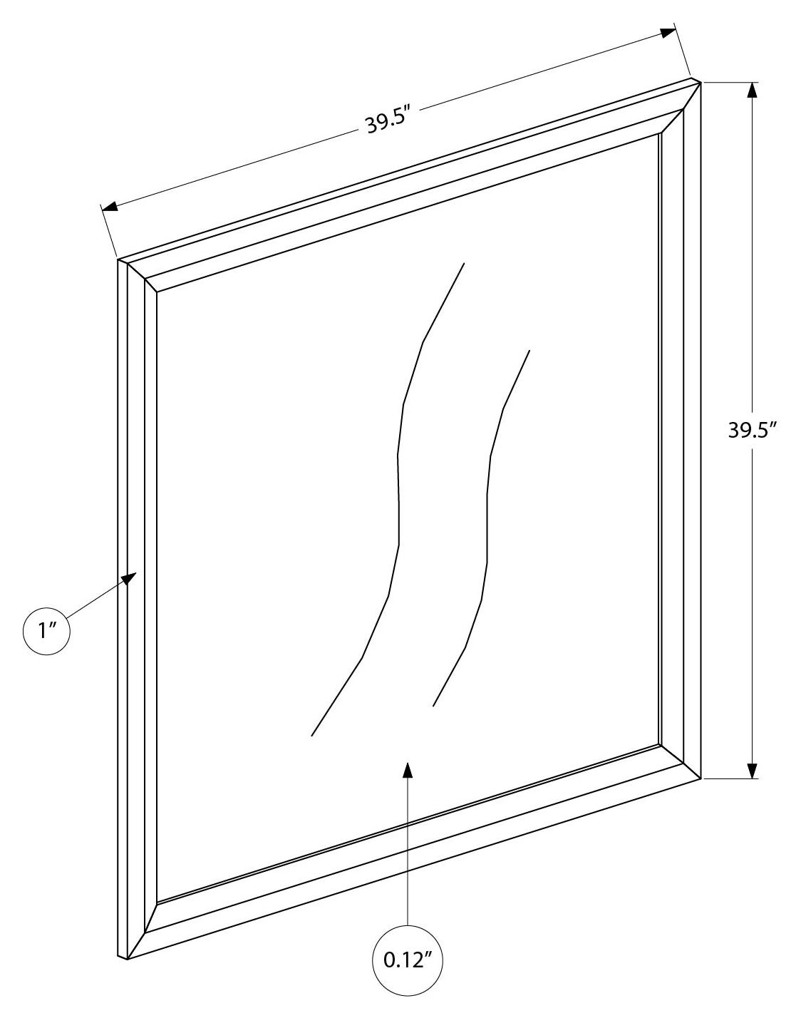 CHAMBRE A COUCHER - MIROIR MURAL / CHENE BLANCHI – I 5222
