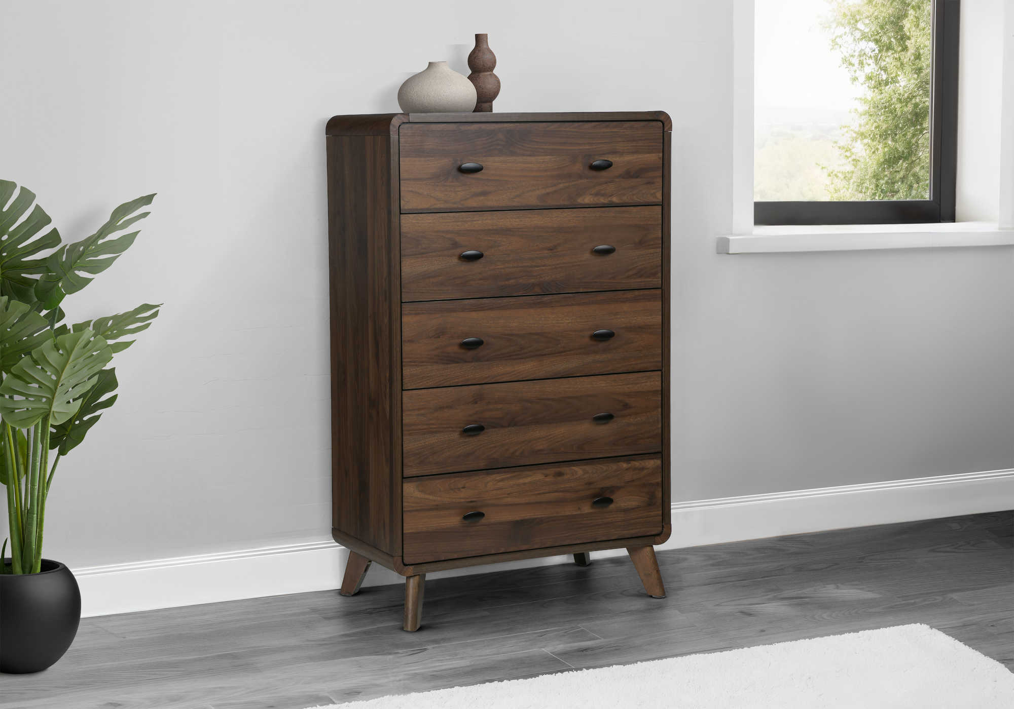 CHAMBRE A COUCHER - COMMODE 5 TIROIRS / NOYER – I 5234