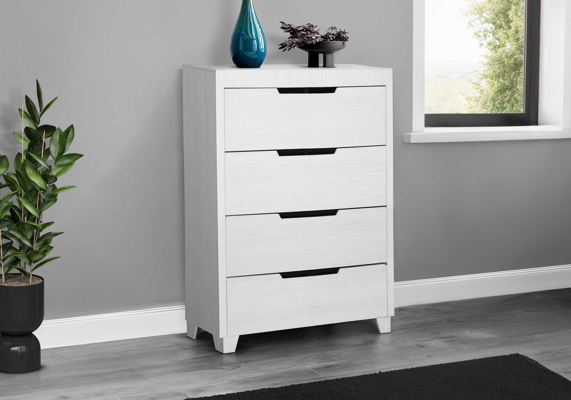 CHAMBRE A COUCHER - COMMODE 4 TIROIRS / BLANCHE – I 5244