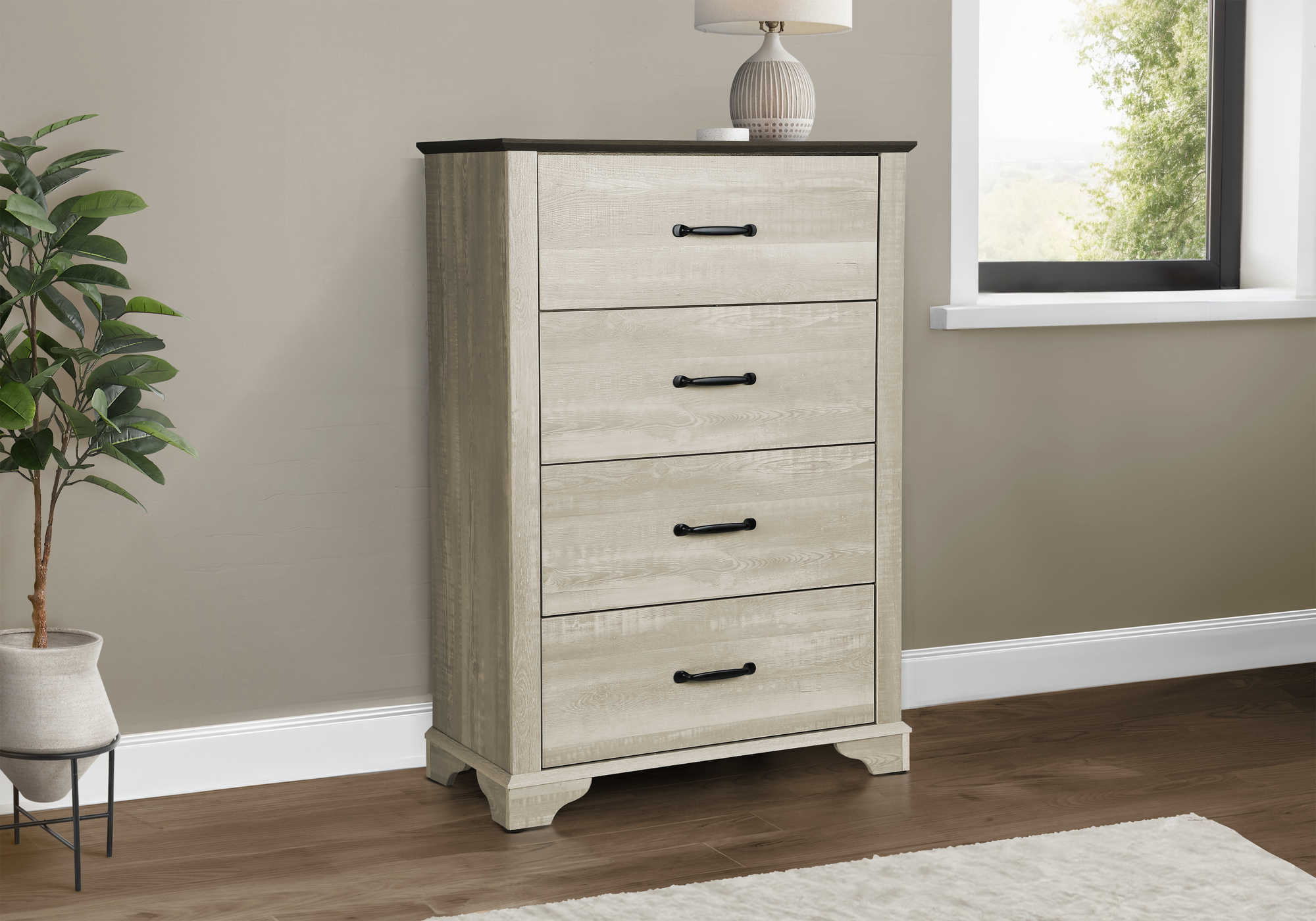 CHAMBRE A COUCHER - COMMODE 4 TIROIRS / CHENE BLANCHI – I 5264