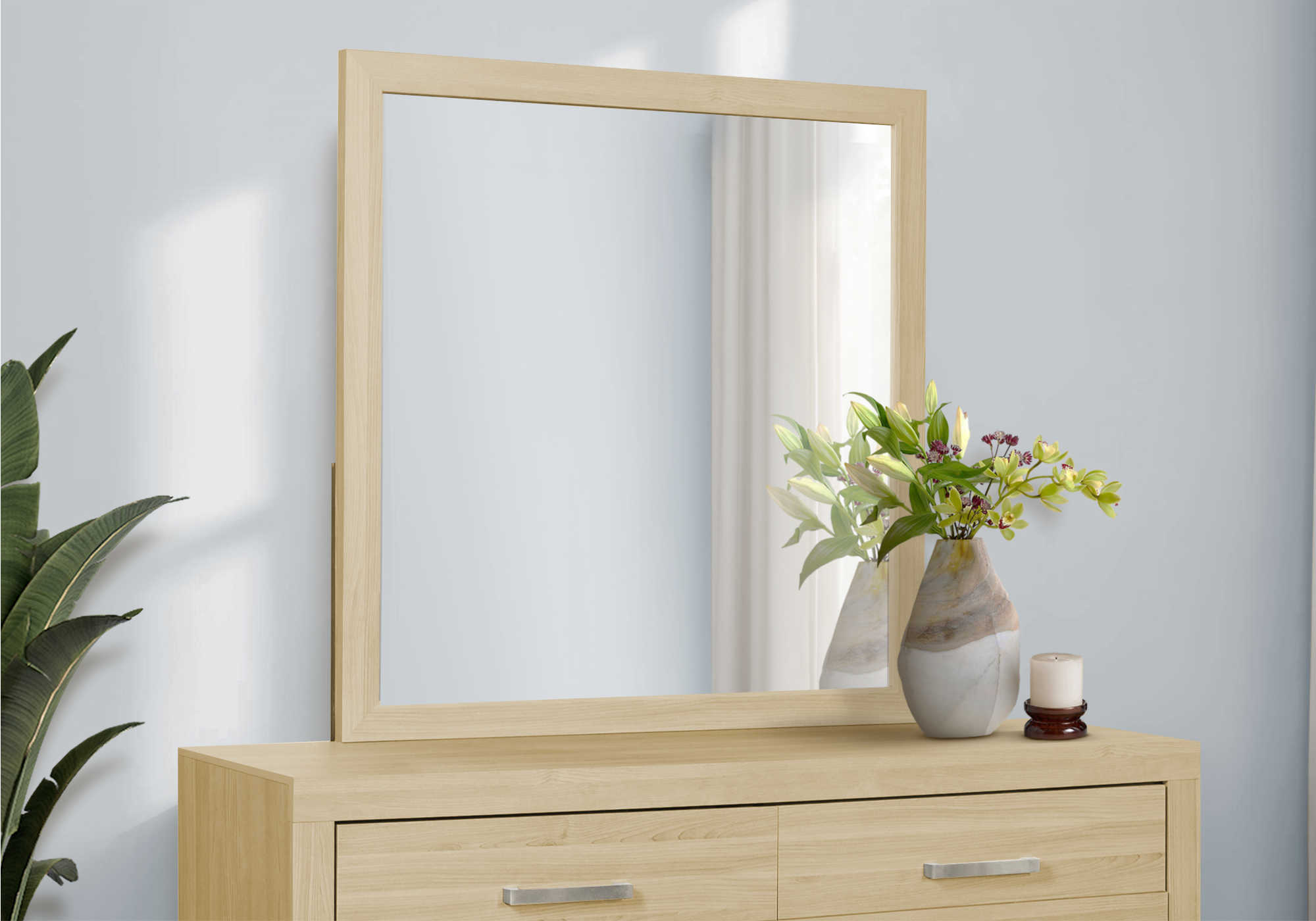 CHAMBRE A COUCHER - MIROIR MURAL / FINI NATUREL – I 5287