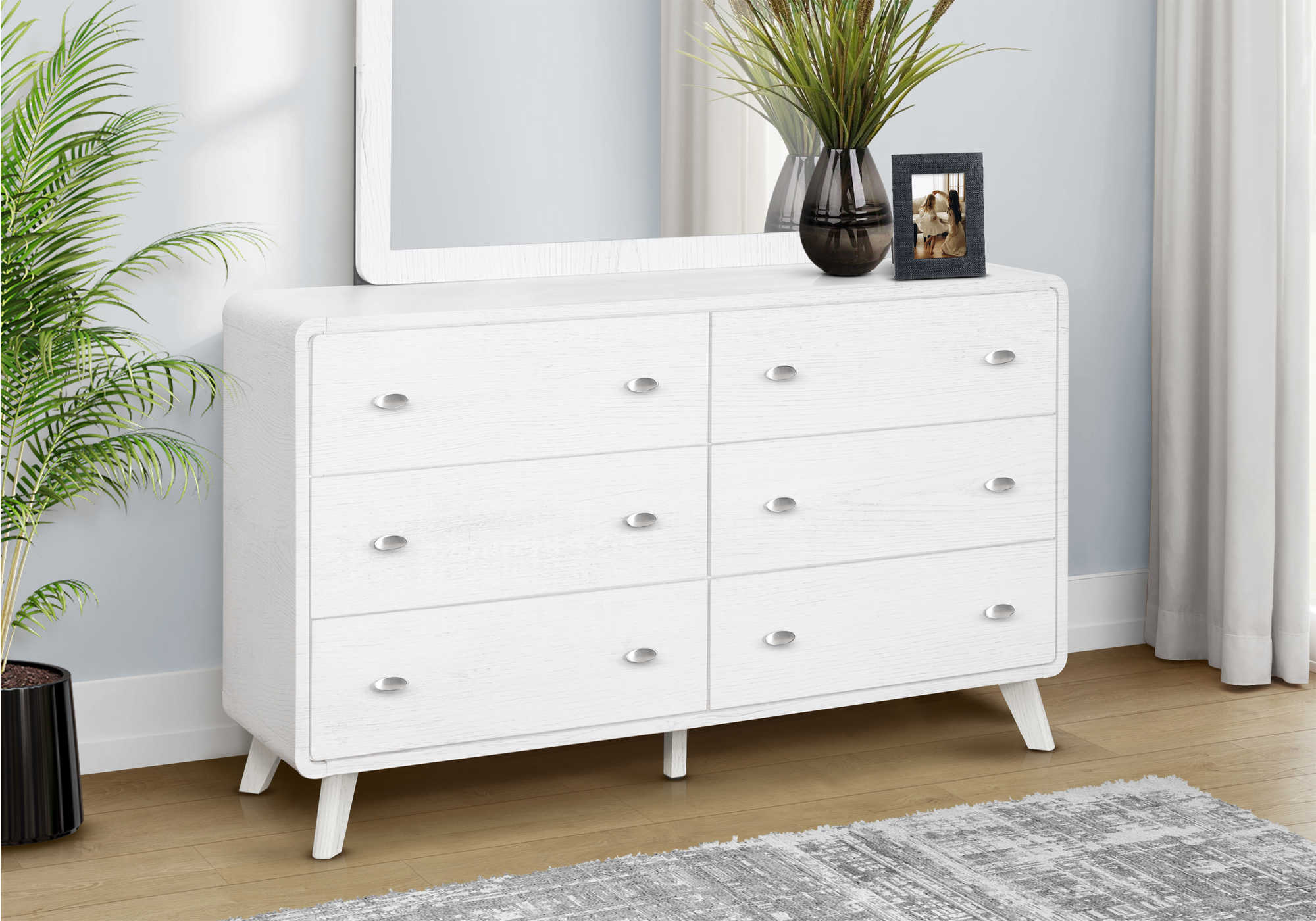 CHAMBRE A COUCHER - COMMODE 6 TIROIRS / CHENE BLANC – I 5291