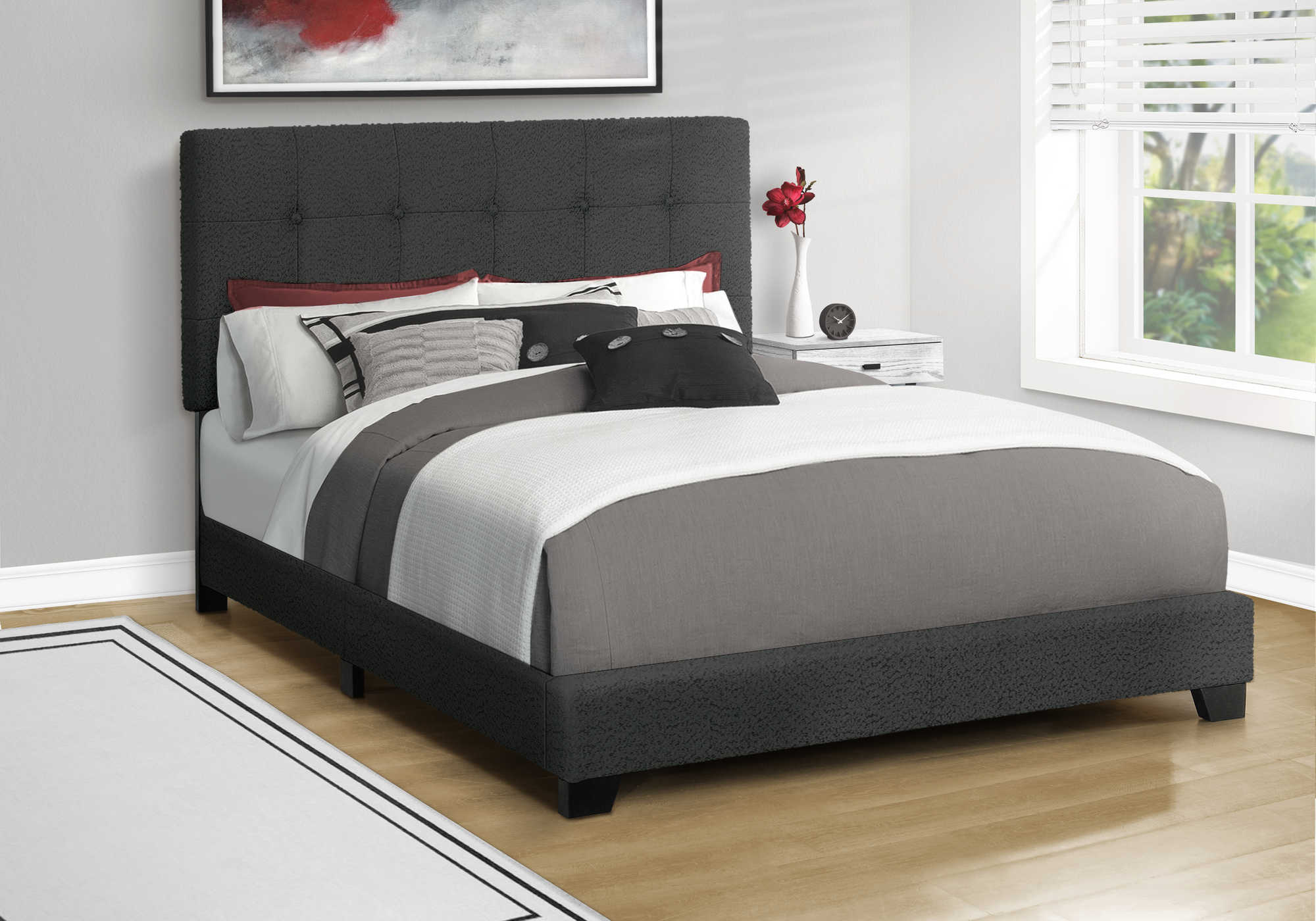 LIT - QUEEN / TISSU BOUCLE NOIR – I 5805Q