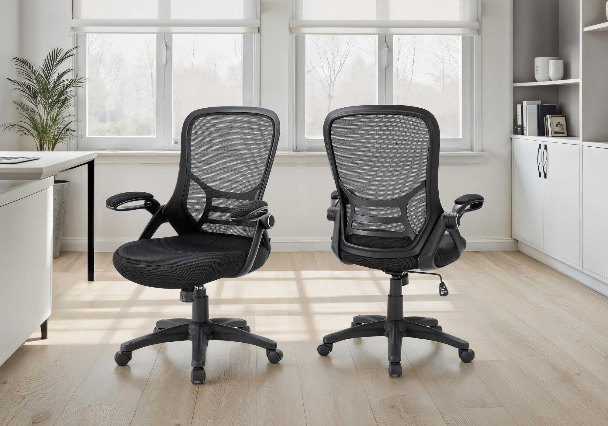 CHAISE DE BUREAU - NOIR / MECHE NOIR / MULTIPLE POSITION – I 7367