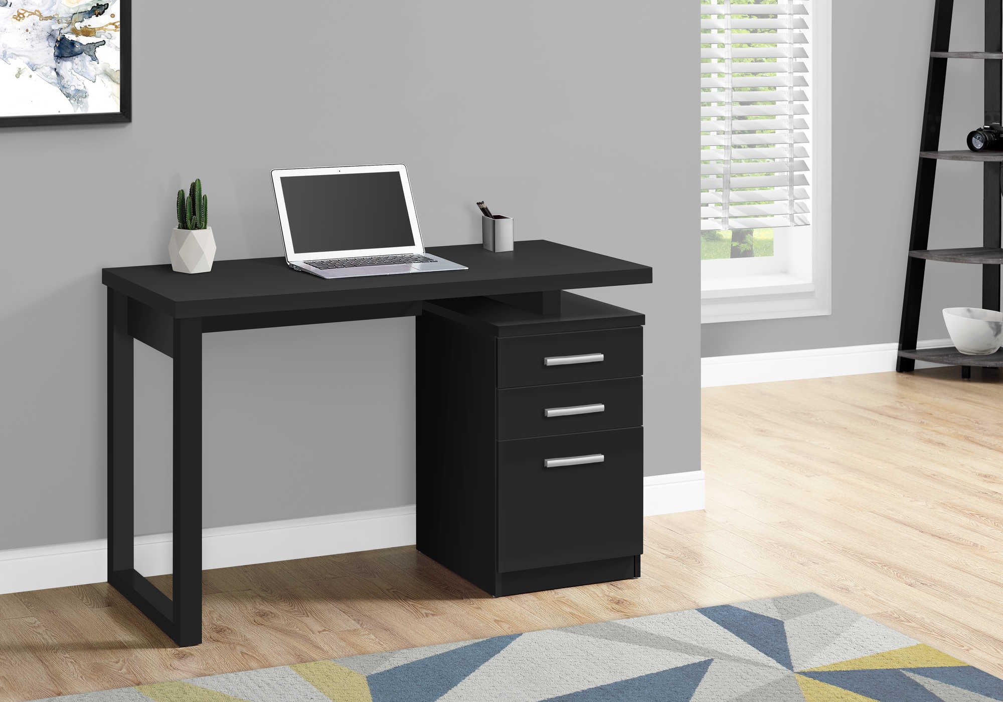 Image of computer desk - 48"l / black left or right facing i 7691.