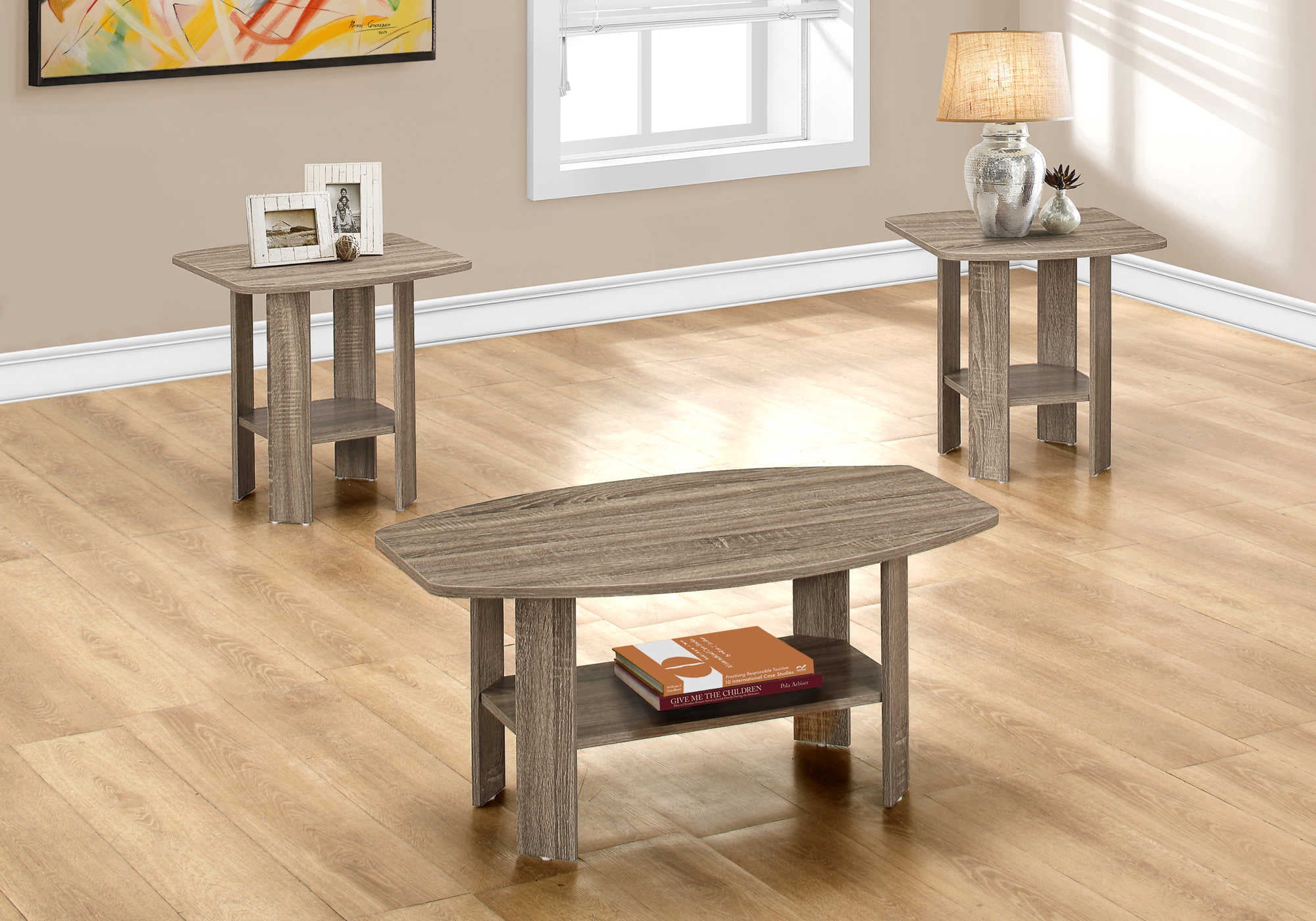 ENS DE TABLES - 3PCS / TAUPE FONCE – I 7927P