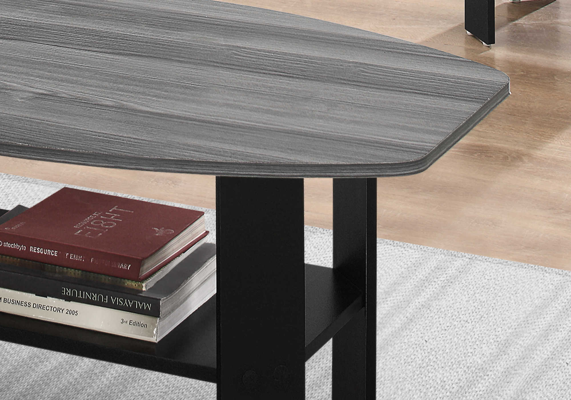 ENS DE TABLES - 3PCS / NOIR / DESSUS GRIS – I 7928P