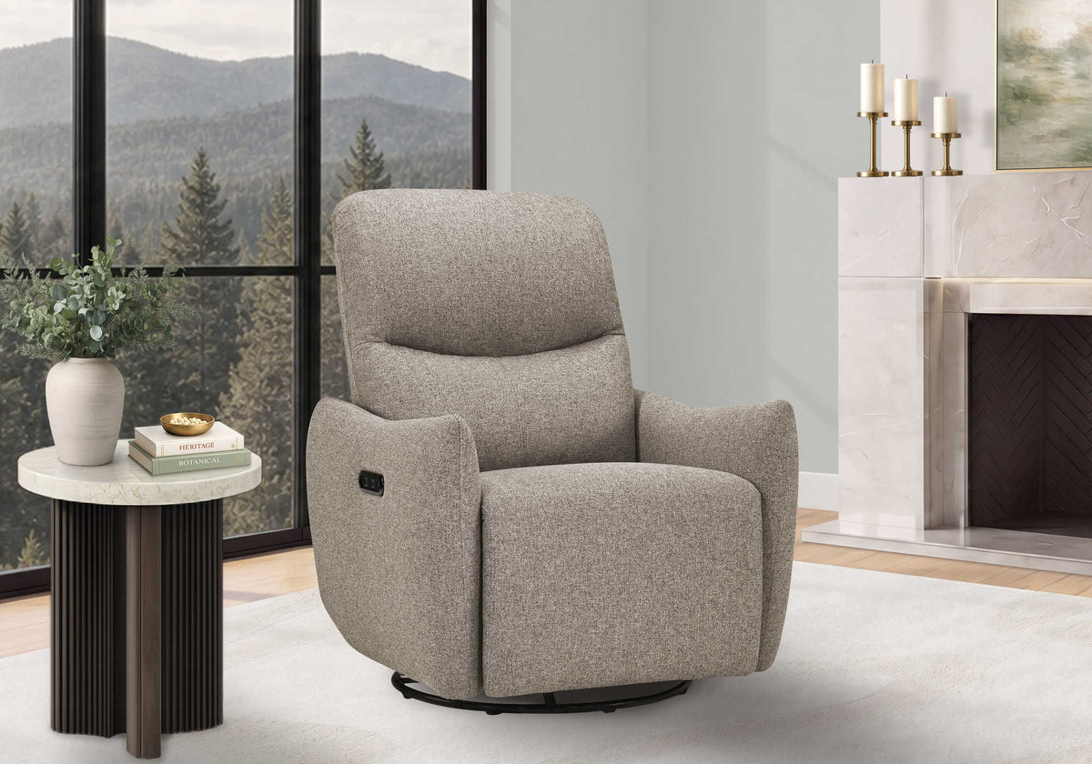 FAUTEUIL INCLINABLE - PIVOTANT MOTO. / USB BRUN LUMOS #31 – I 8402