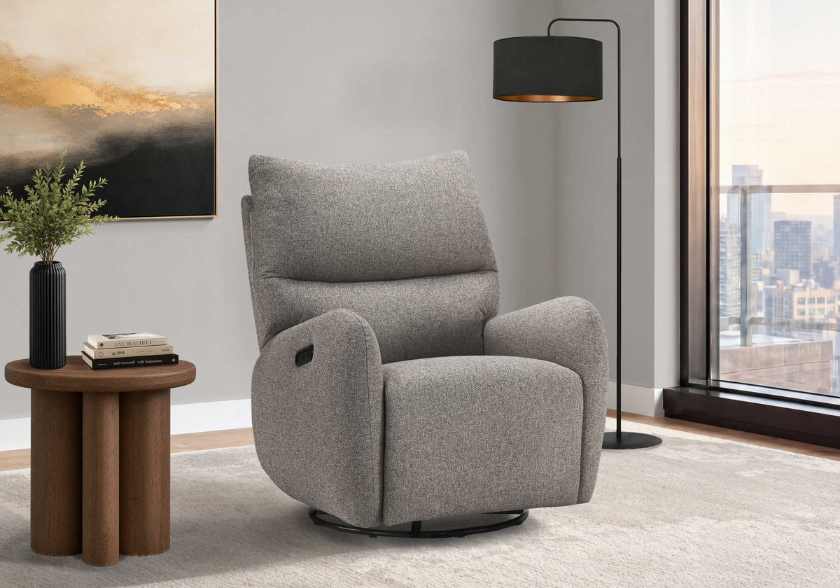 FAUTEUIL INCLINABLE - PIVOTANT MOTO. / USB ARGENT LUMOS #10 – I 8405