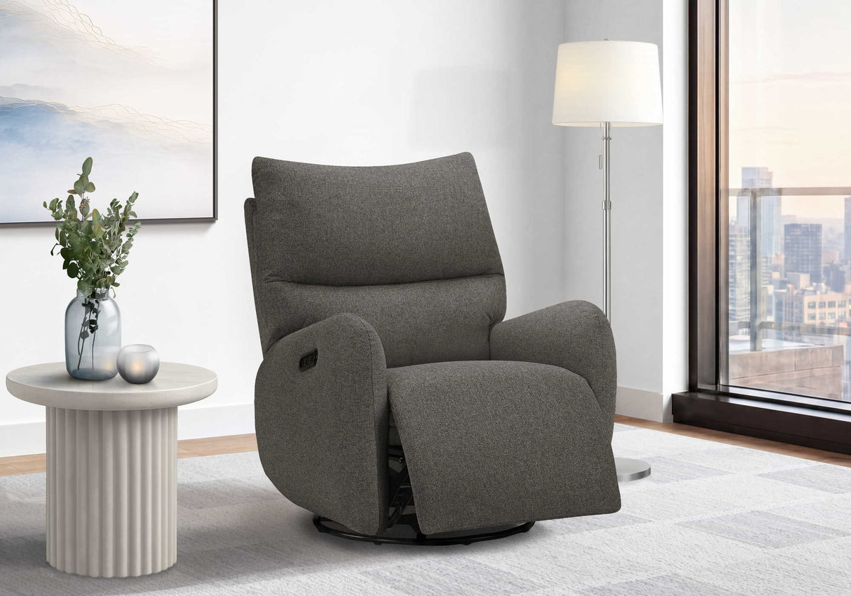 FAUTEUIL INCLINABLE - PIVOTANT MOTO. / USB GRIS LUMOS #13 – I 8406