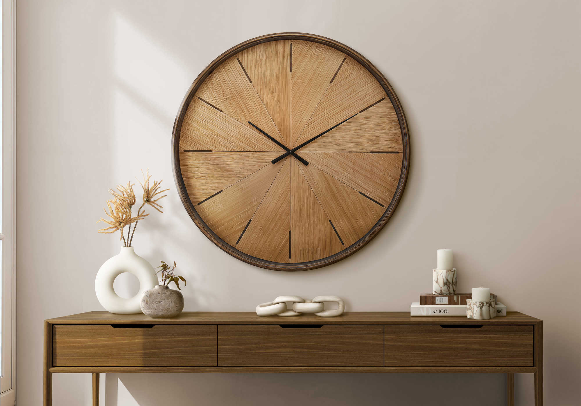 HORLOGE - 30" DIA. MURALE / BRUN – I 9022