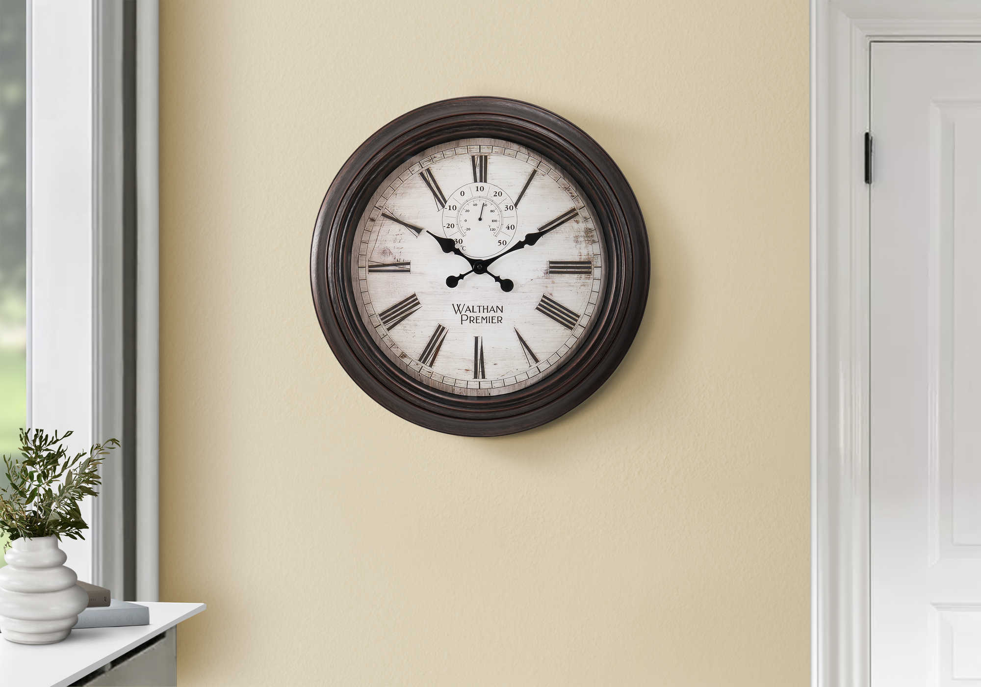 HORLOGE - 20" DIA. MURALE / BRUN – I 9040