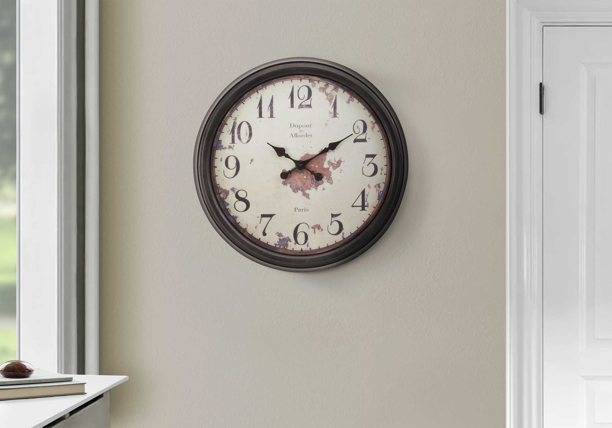 HORLOGE - 20" DIA. MURALE / BRUN – I 9042