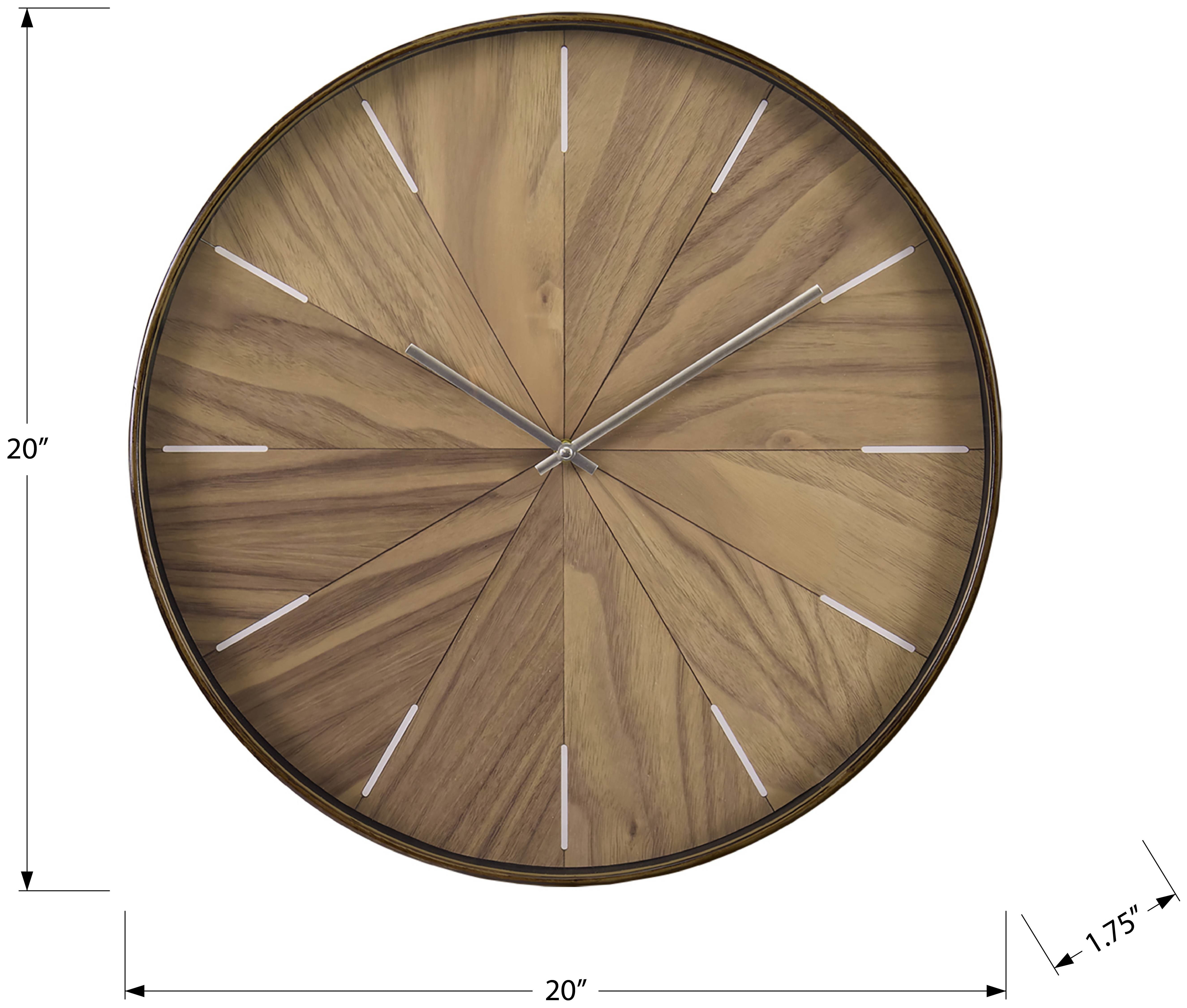 HORLOGE - 20" DIA. MURALE / BRUN – I 9051