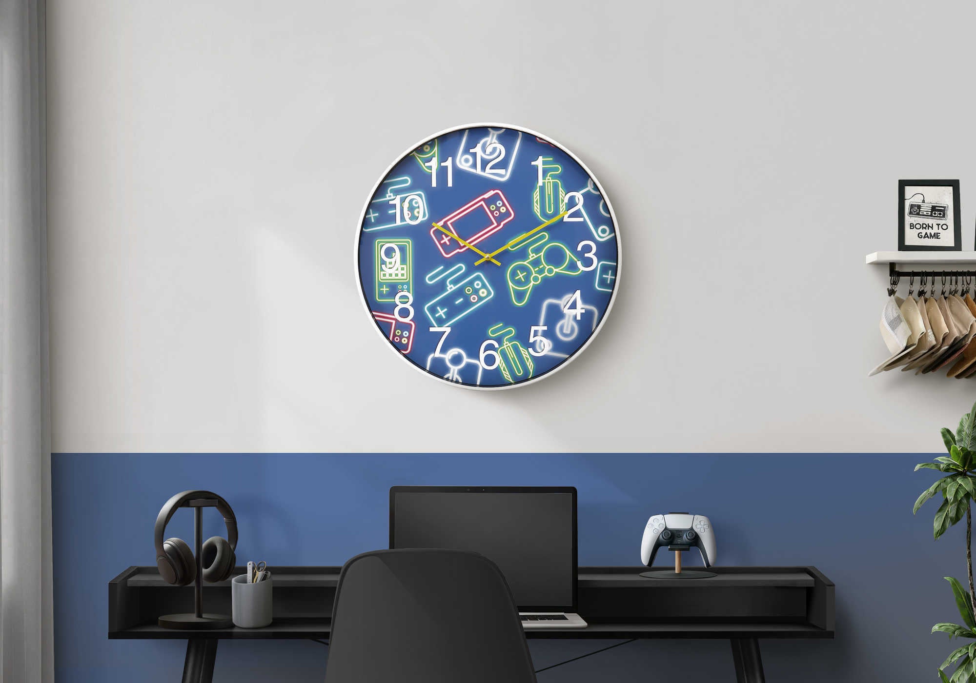 HORLOGE - 18" DIA. MURALE / COULEUR MULTI POUR LES ENFANTS – I 9104