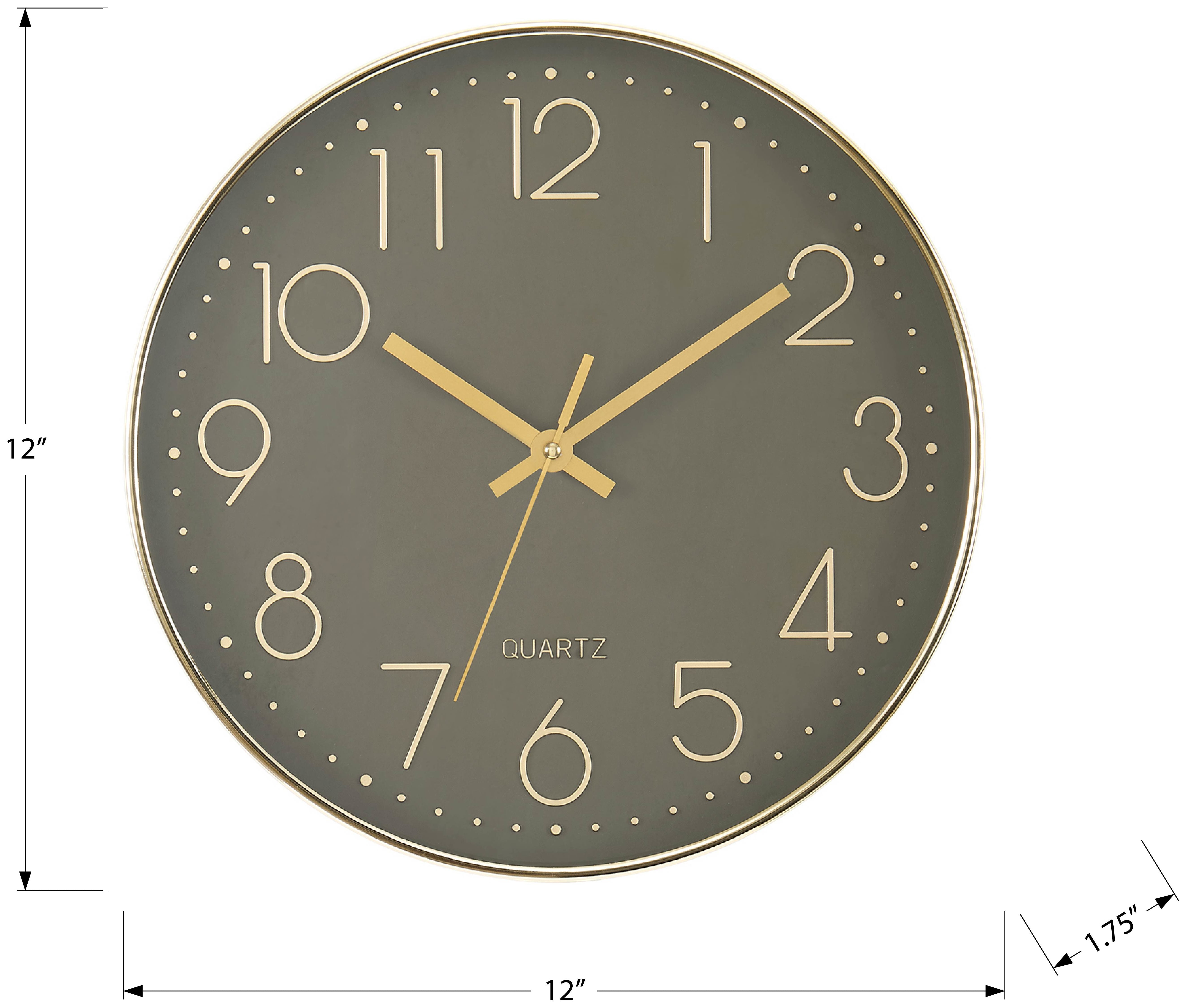 HORLOGE - 12" DIA. MURALE / FINI BRONZE FONCE – I 9110