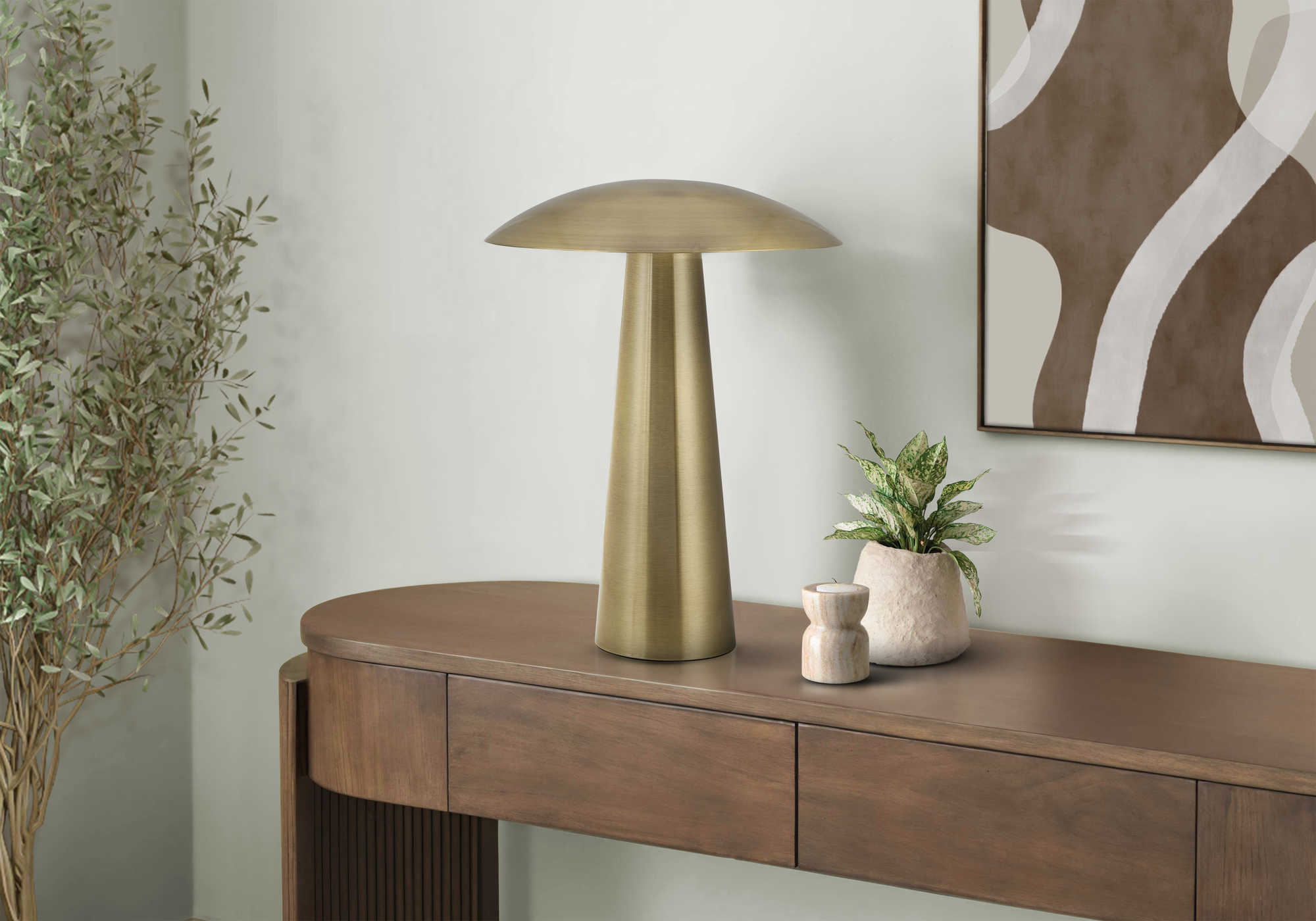 LUMINAIRE - 15"H LAMPE DE TABLE OR METAL / LED – I 9402