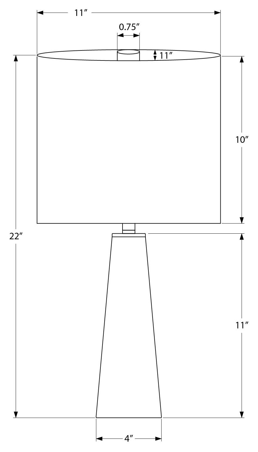 LUMINAIRE - 22"H LAMPE DE TABLE GRIS MARBRE / BLANC – I 9414