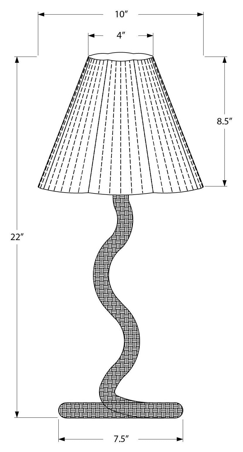 LUMINAIRE - 22"H LAMPE DE TABLE CORDE BRUN / BRUN – I 9422
