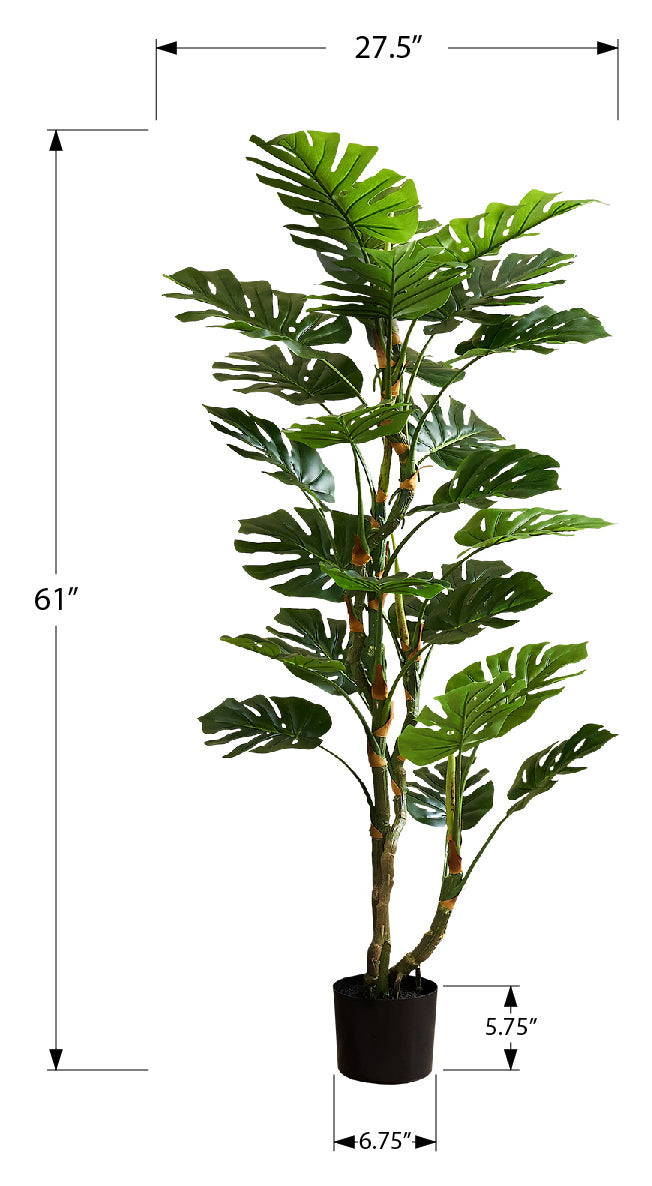 PLANTE ARTIFICIELLE - 61"H / MONSTERA INTERIEUR POT 7" – I 9522