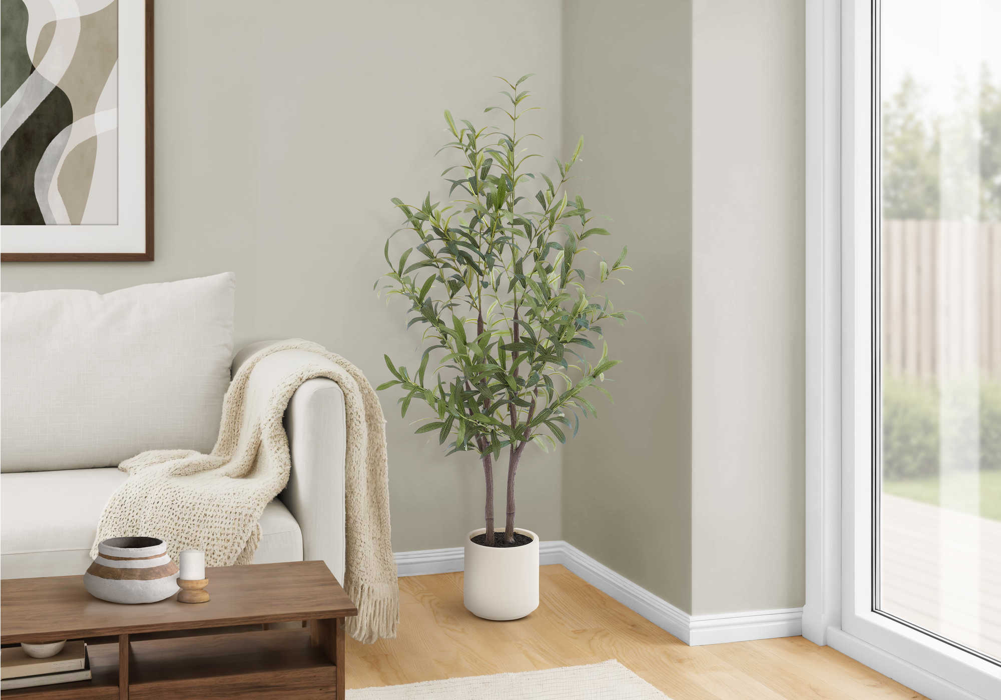 PLANTE ARTIFICIELLE - 44"H / OLIVIER D'INTERIEUR POT 6" – I 9523