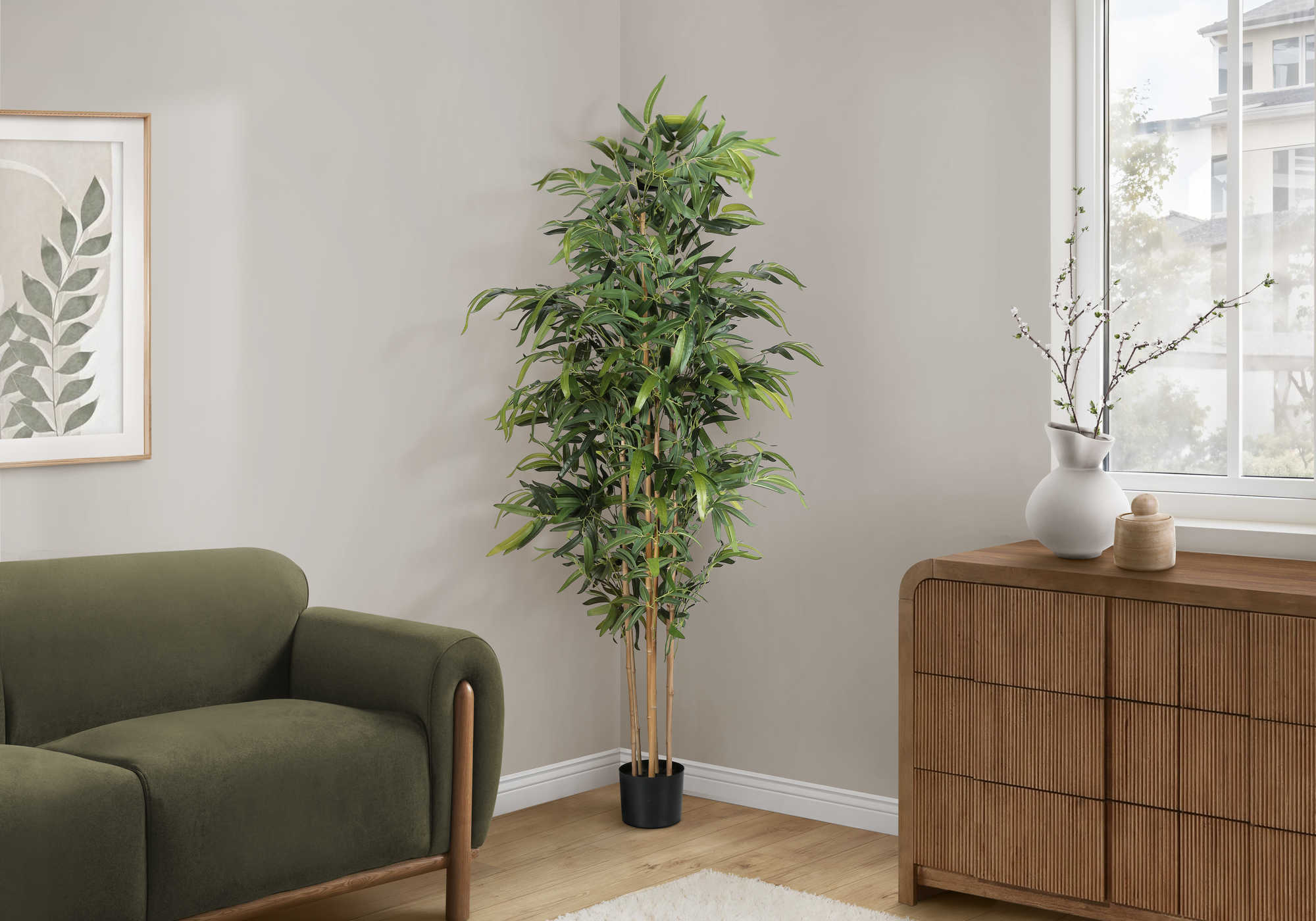 PLANTE ARTIFICIELLE - 83"H / BAMBOU INTERIEUR POT 8" – I 9592